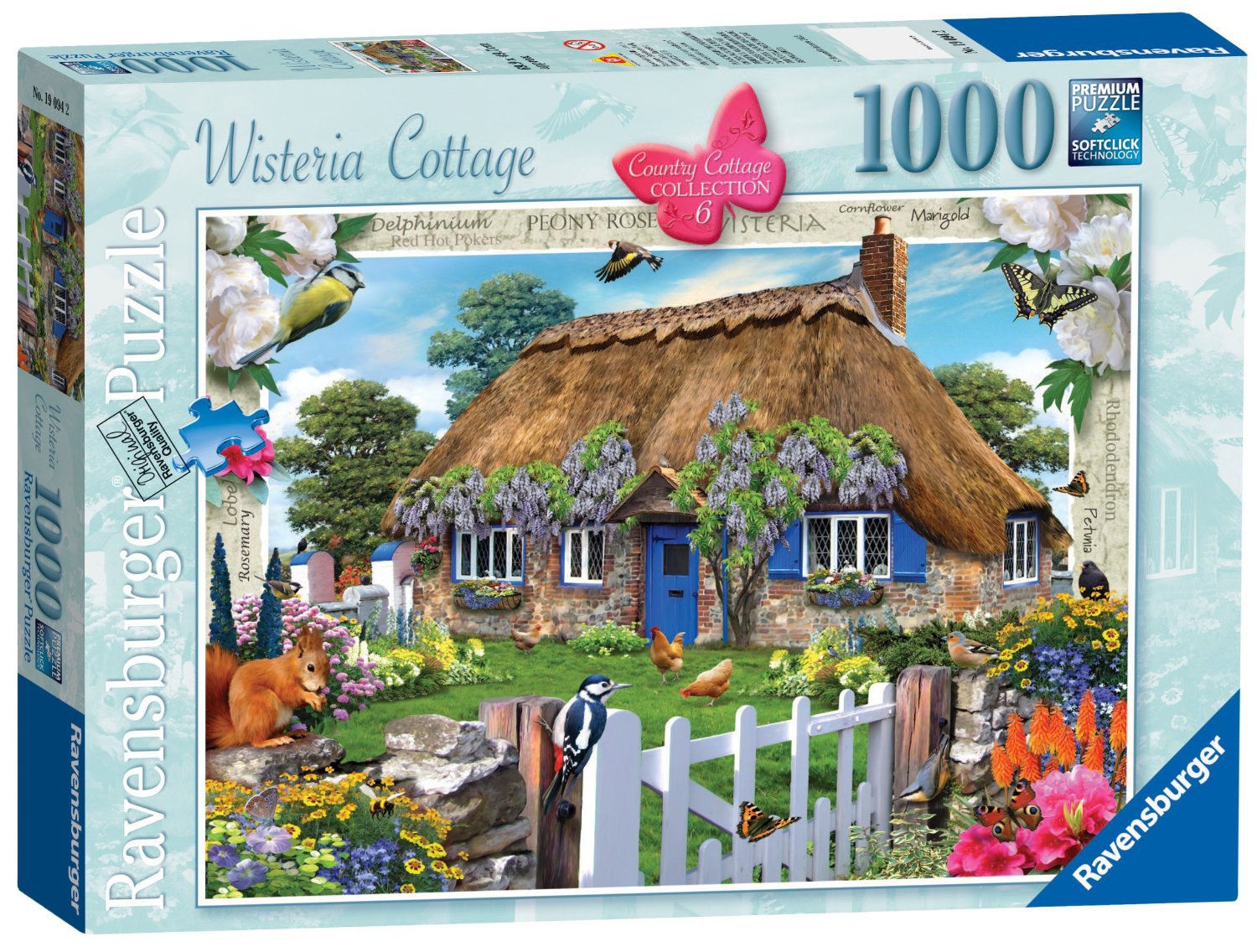 Ravensburger Country Cottage Collection 6 Wisteria 1000 Piece Jigsaw Puzzle Game