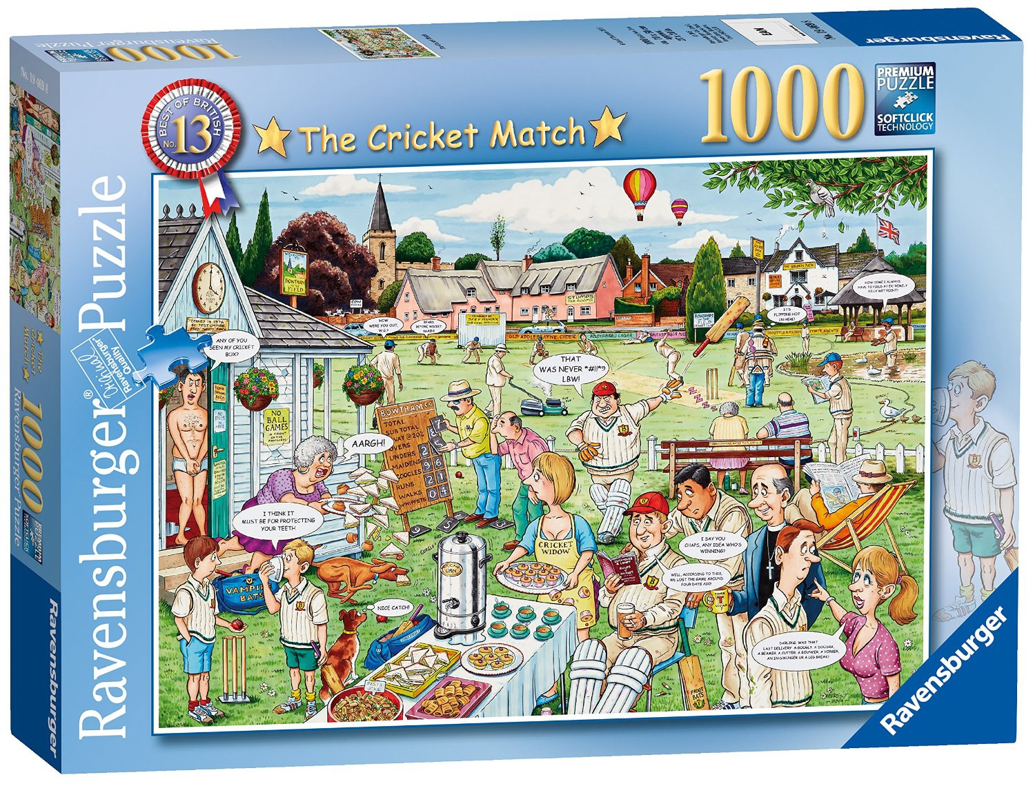 Ravensburger Best of British The Cricket Match 1000 Piece Jigsaw Puzzle Game