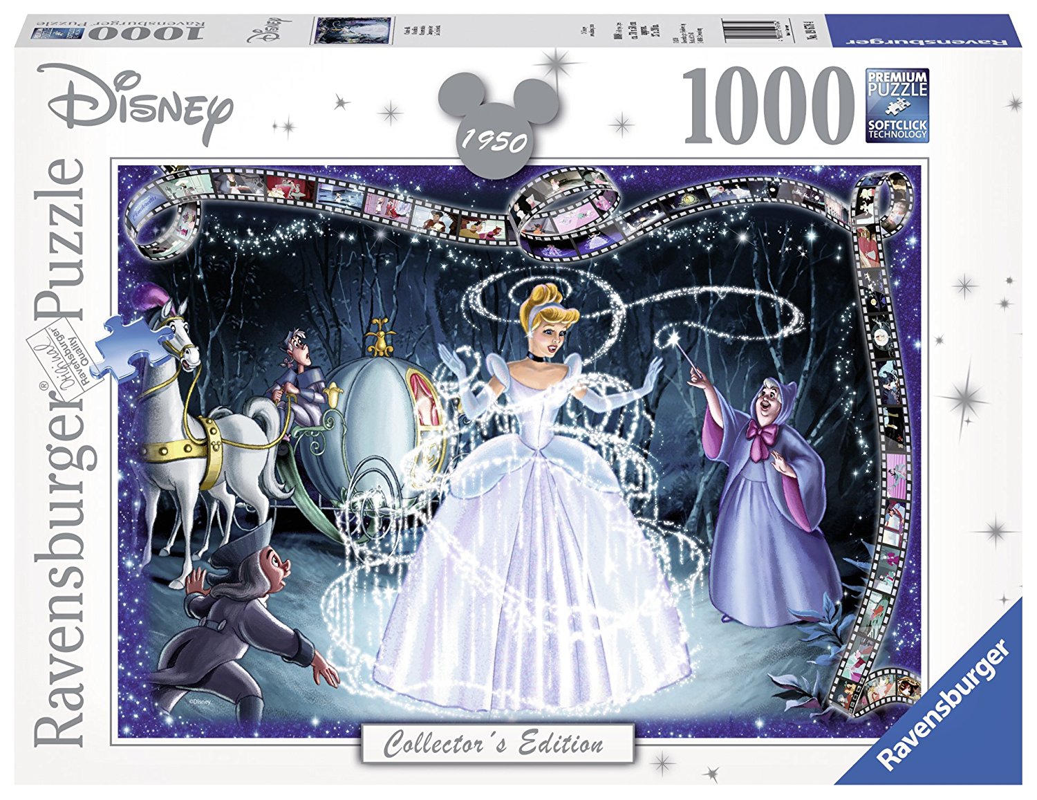 Disney Collector'S Edition ' Cinderella' 1000 Piece Jigsaw Puzzle Game