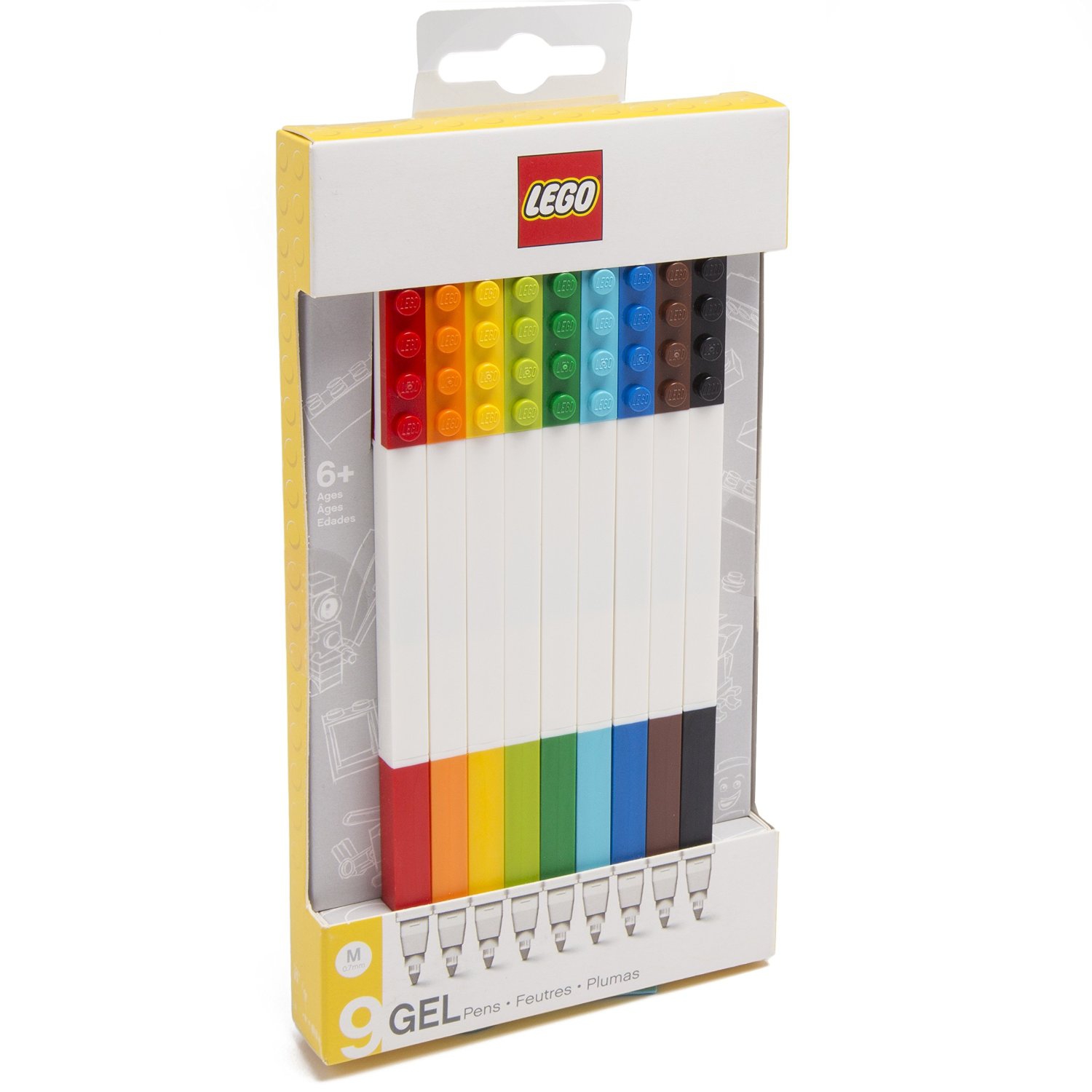 Lego 9 Pack 'Assorted Colours' Gel Pen Stationery