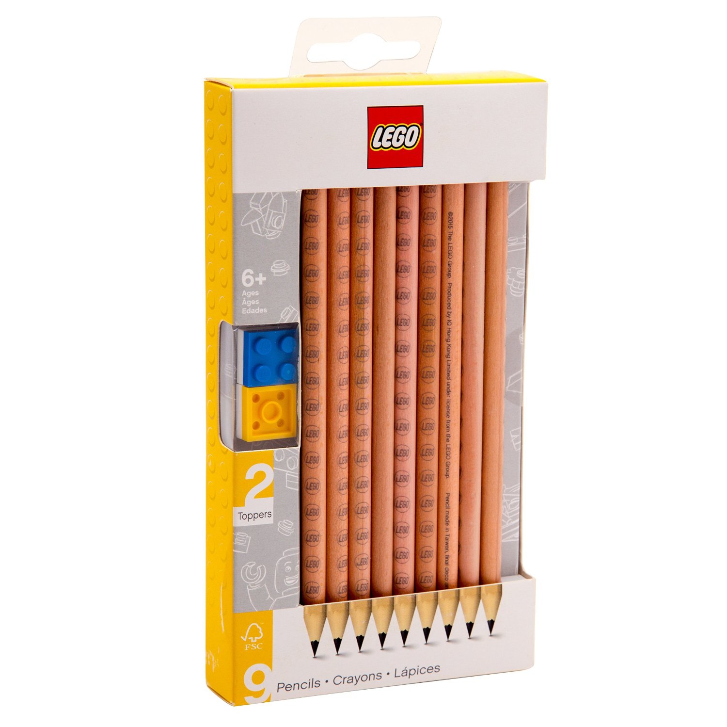 Lego 9 Pack 'Graphite' Pencil Stationery