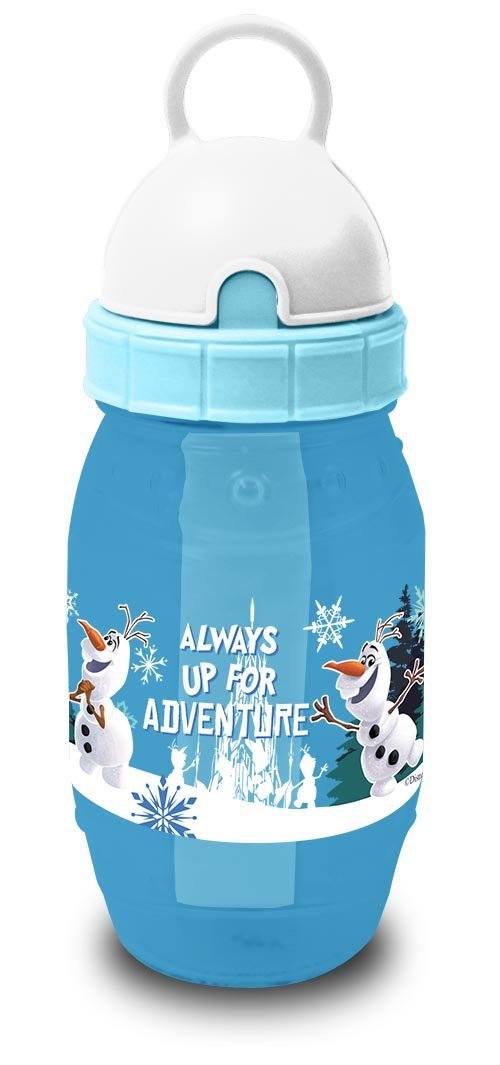 Disney Frozen 'Olaf' Pixie Flip Top Straw Cap Freeze Water Bottle