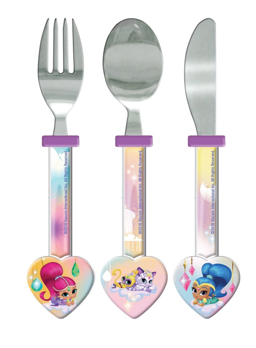 Shimmer and Shine 'Heart Shaped' Cutlery