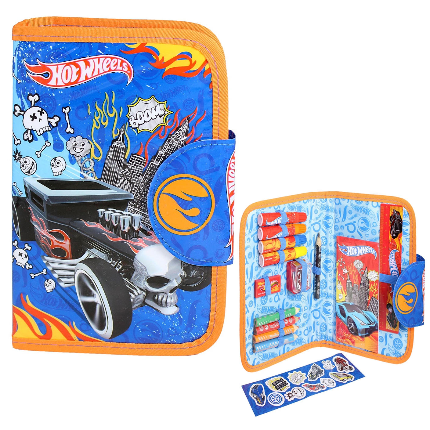 Hot Wheels Chunky Filled Pencil Case Stationery