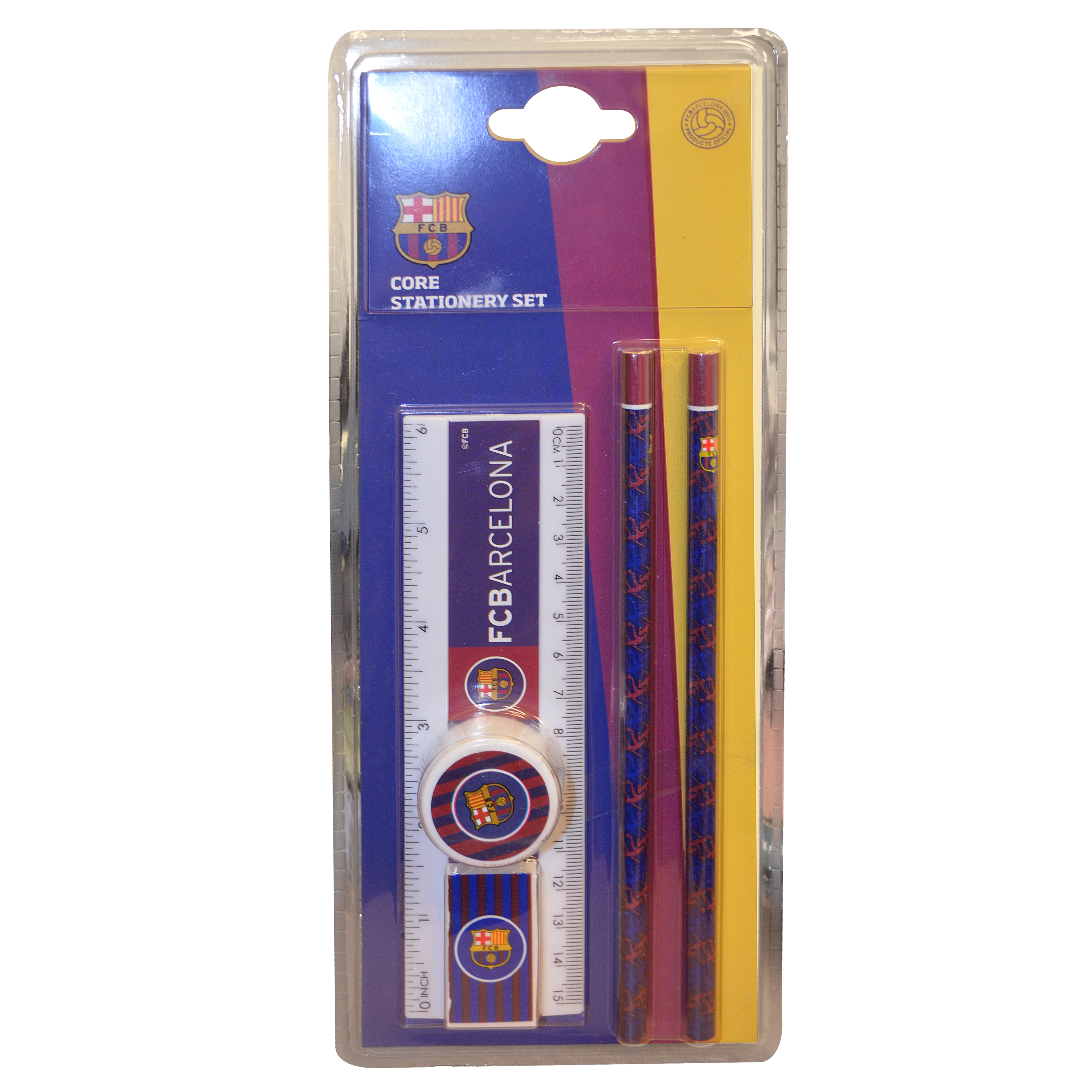 Barcelona Fc 'Wordmark' Core Football Stationery Set Official