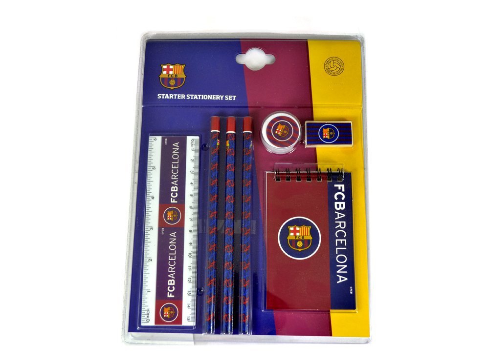 Barcelona Fc 'Wordmark' Stationery Set Football Official