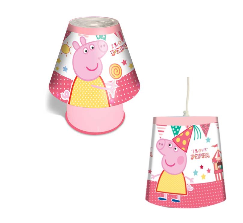 Peppa Pig 'Fun Fair' 2 Pack Kool Lamp and Tapered Shade