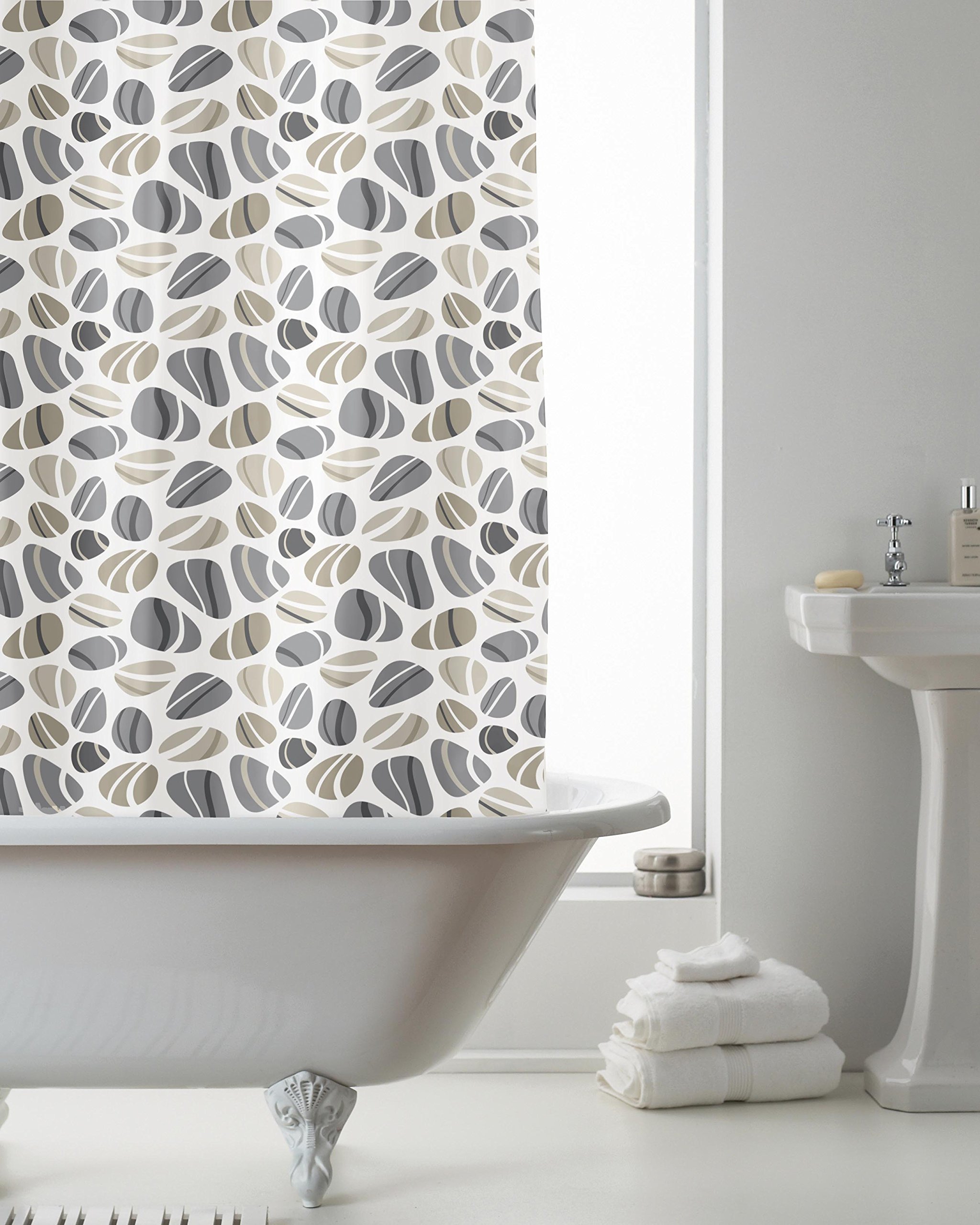 Pebbles with Hook Shower Curtain