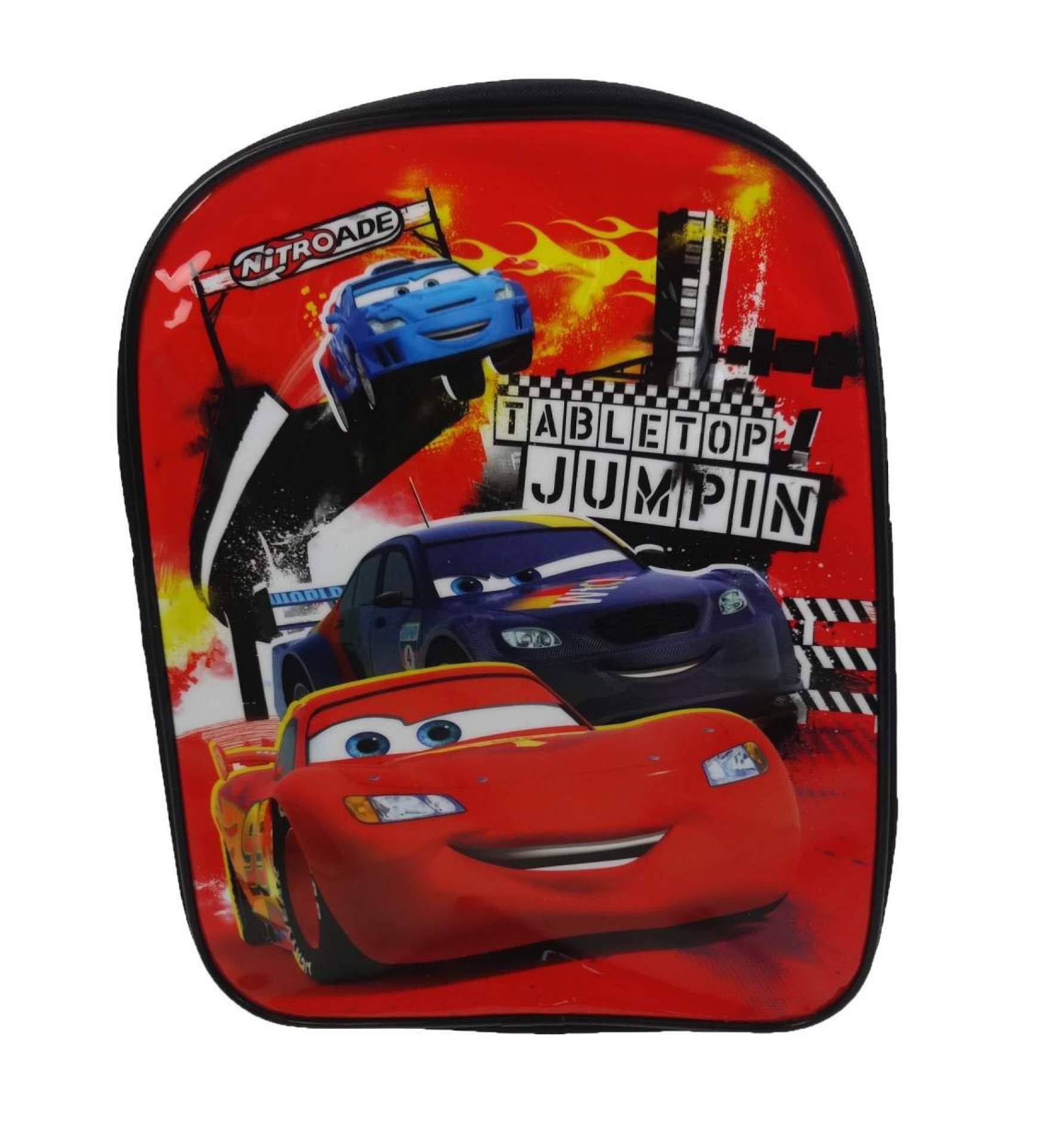 Disney Cars Tabletop Jumpin Pvc Front School Bag Rucksack Backpack ...