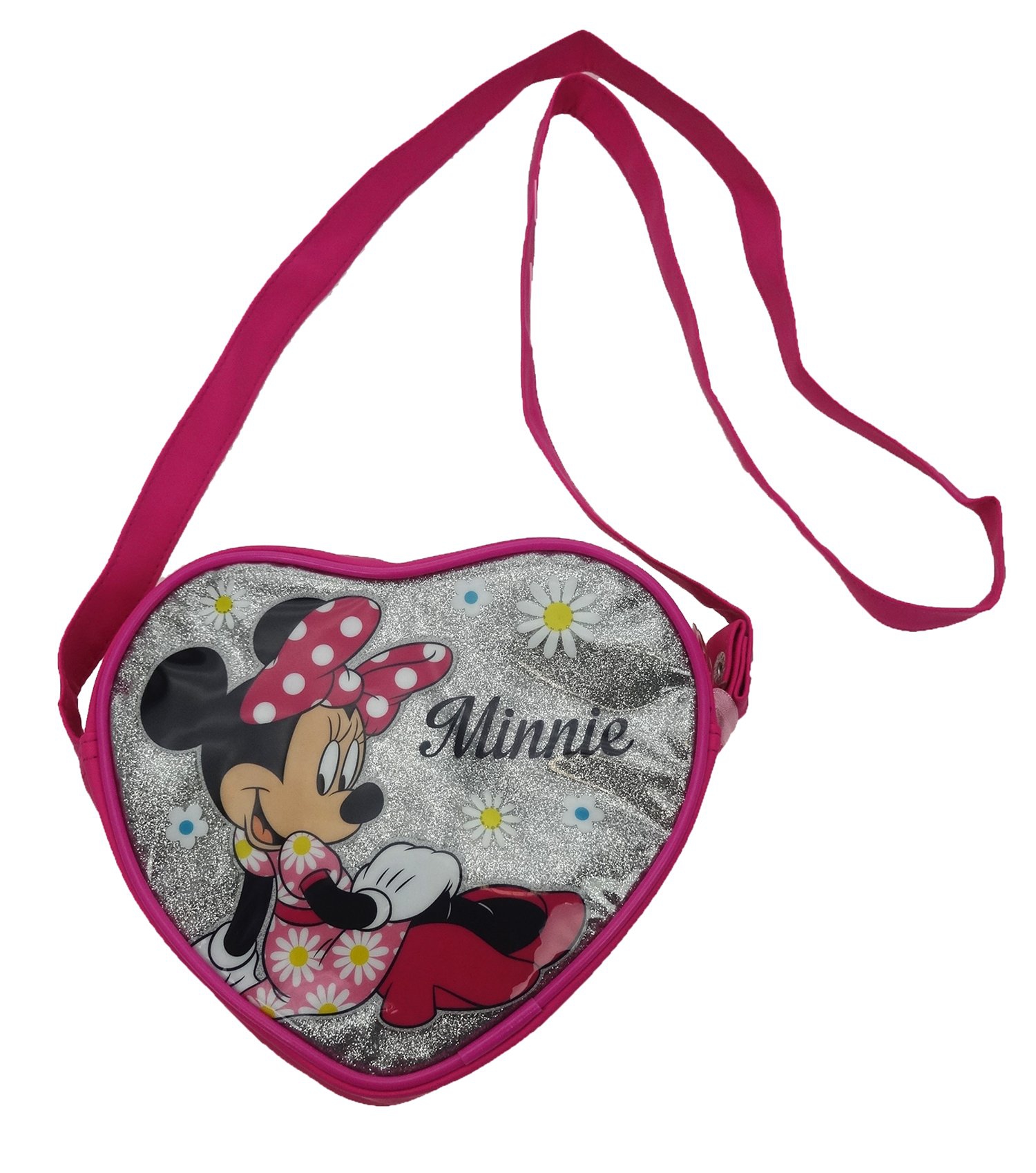 Disney Minnie Mouse 'Glitter' Heart Shaped School Hand Bag