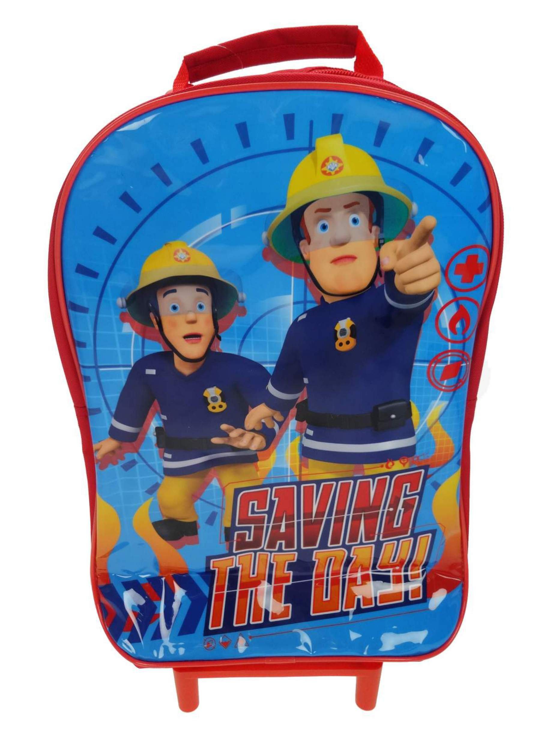 Fireman Sam 'Saving The Day' School Travel Trolley Roller Wheeled Bag