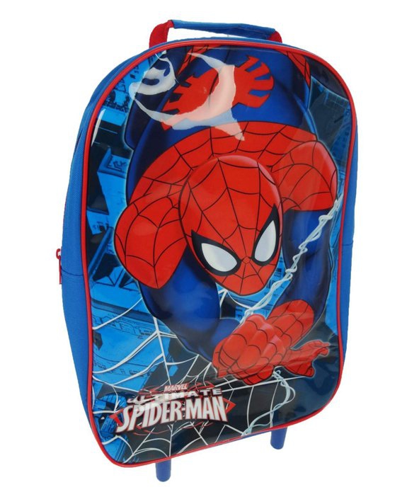Spiderman 'Spiderweb' Pvc Front School Travel Trolley Roller Wheeled Bag