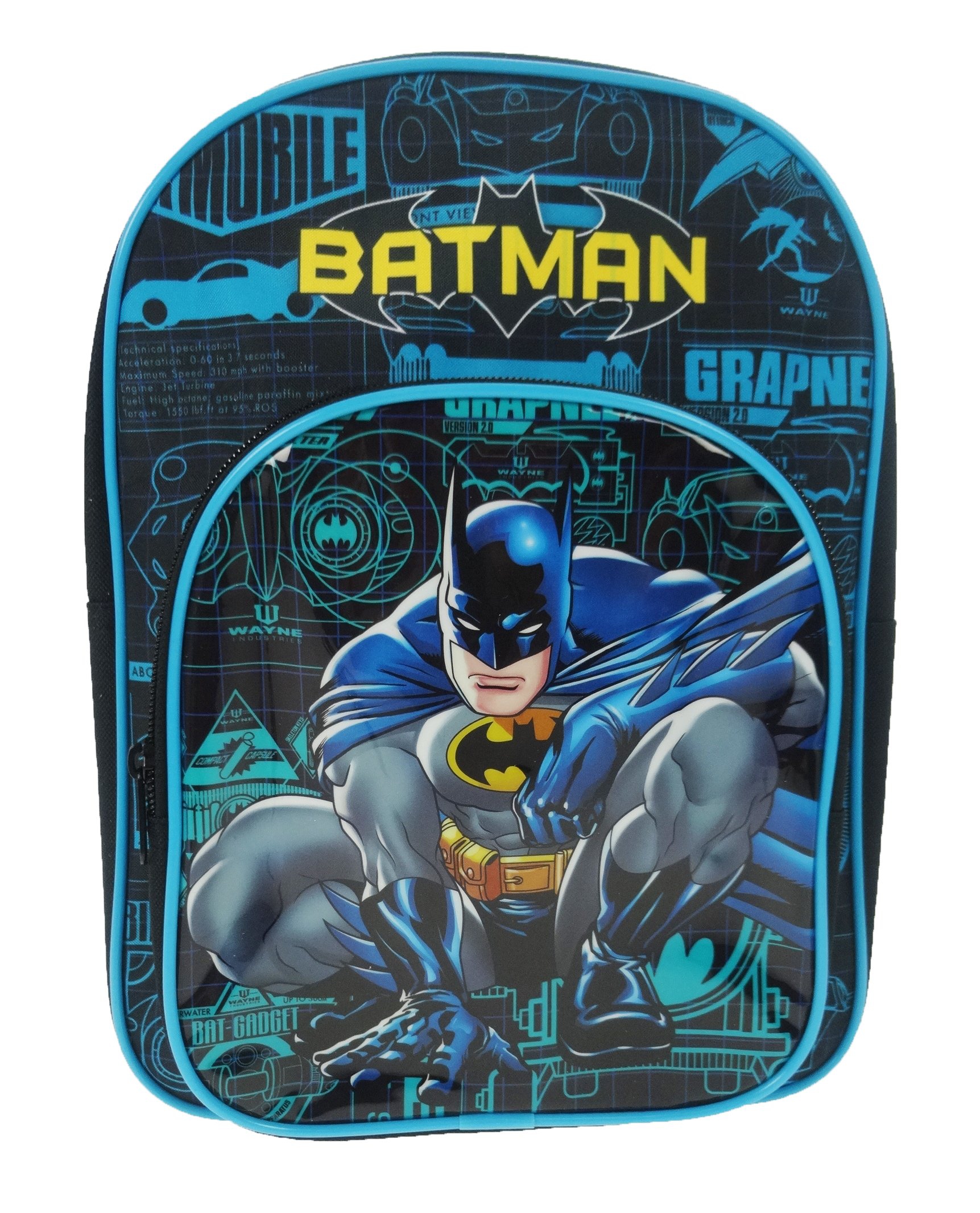Batman 'Power' Arch Pocket School Bag Rucksack Backpack