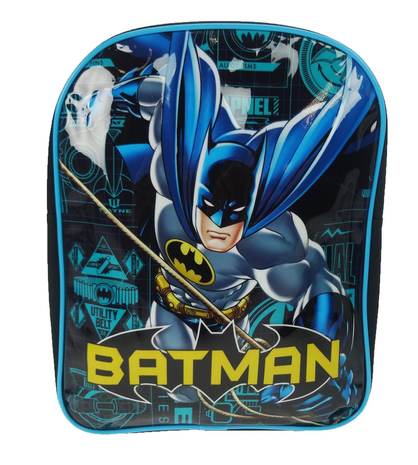 Batman 'Power' Pvc Front School Bag Rucksack Backpack