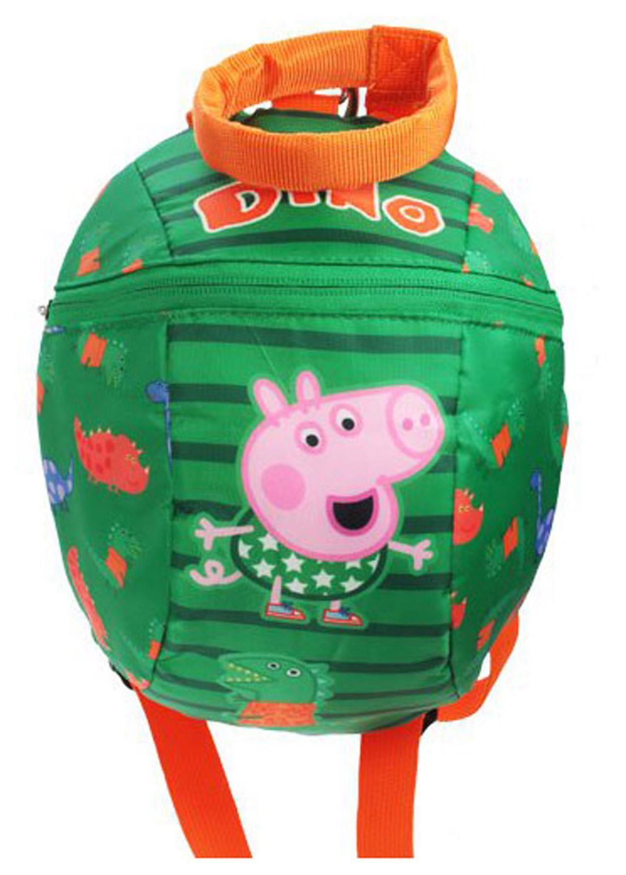 Peppa Pig George Dino Rude Reins School Bag Rucksack Backpack