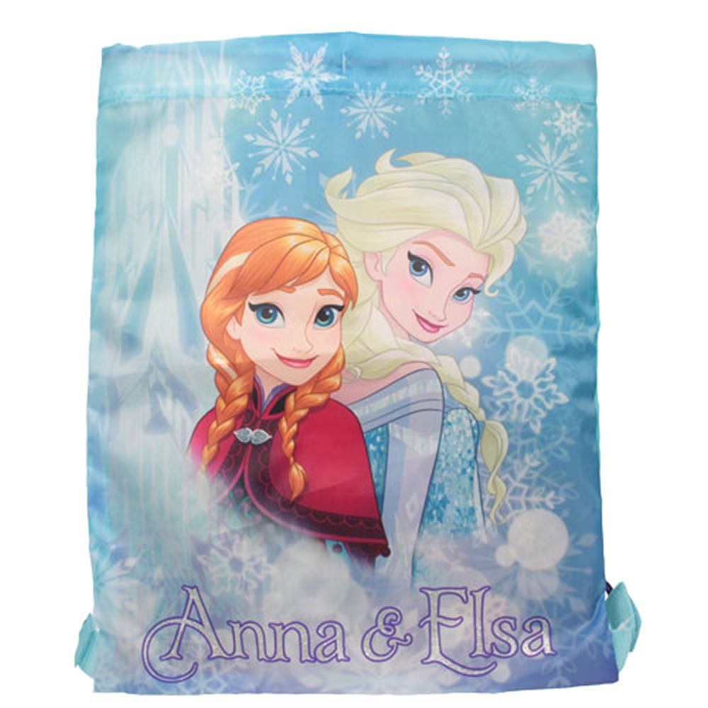 Disney Frozen Anna Elsa Drawstring School Pe Gym Trainer Bag