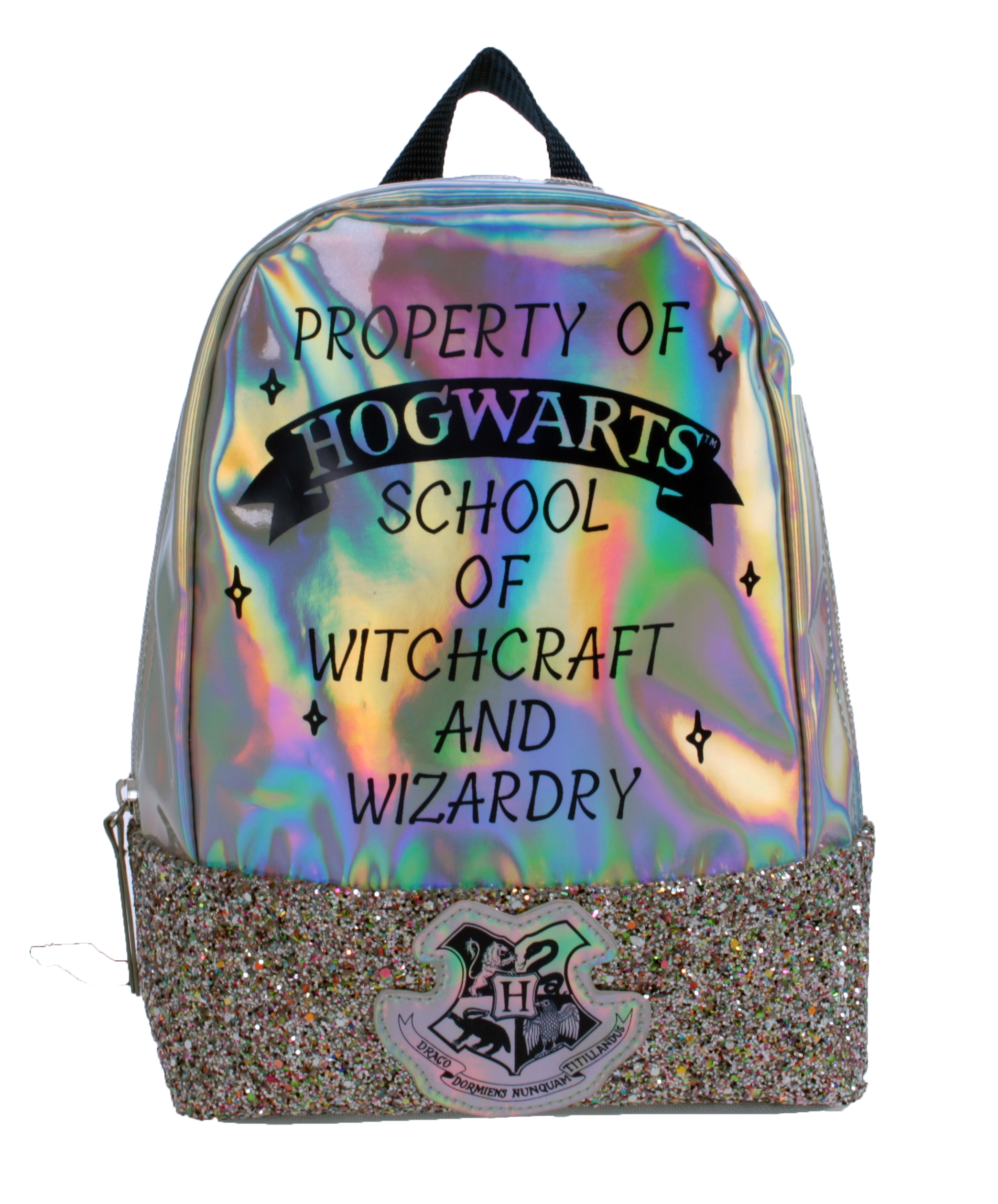 Harry Potter Children' S Novelty Silver Glitter School Bag Rucksack Backpack