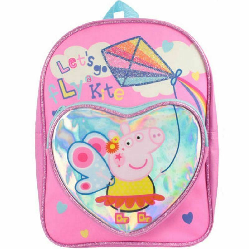 Peppa Pig Let'S Go Fly Kites' Fun Heart Arch School Bag Rucksack Backpack