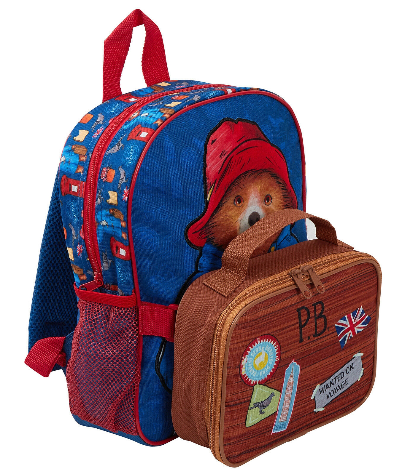 Paddington Bear Kids Bag with Detachable Lunch Bag/pencil Case School Rucksack Backpack