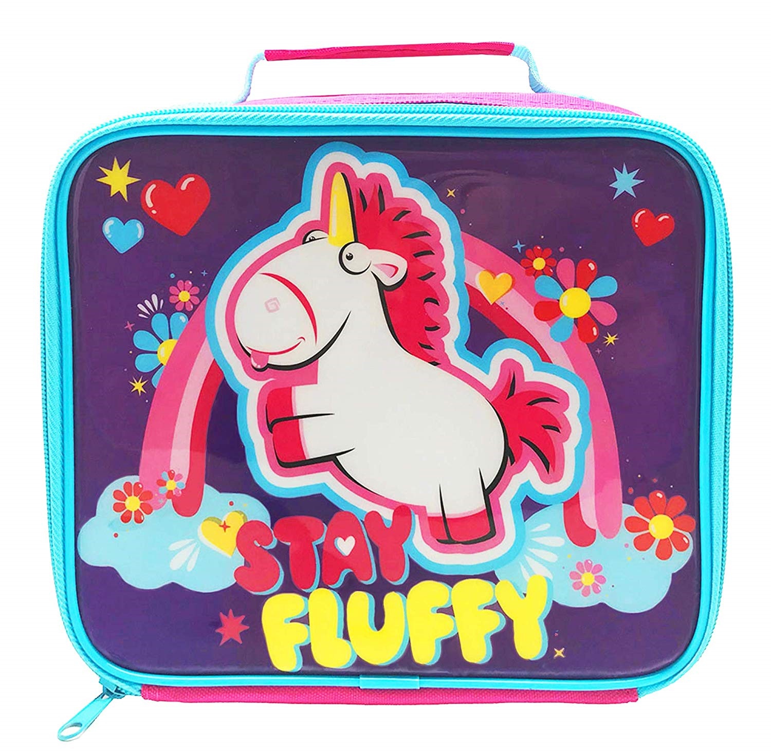 Despicable Me Minions Fluffy Unicorn School Rectangle Lunch Bag