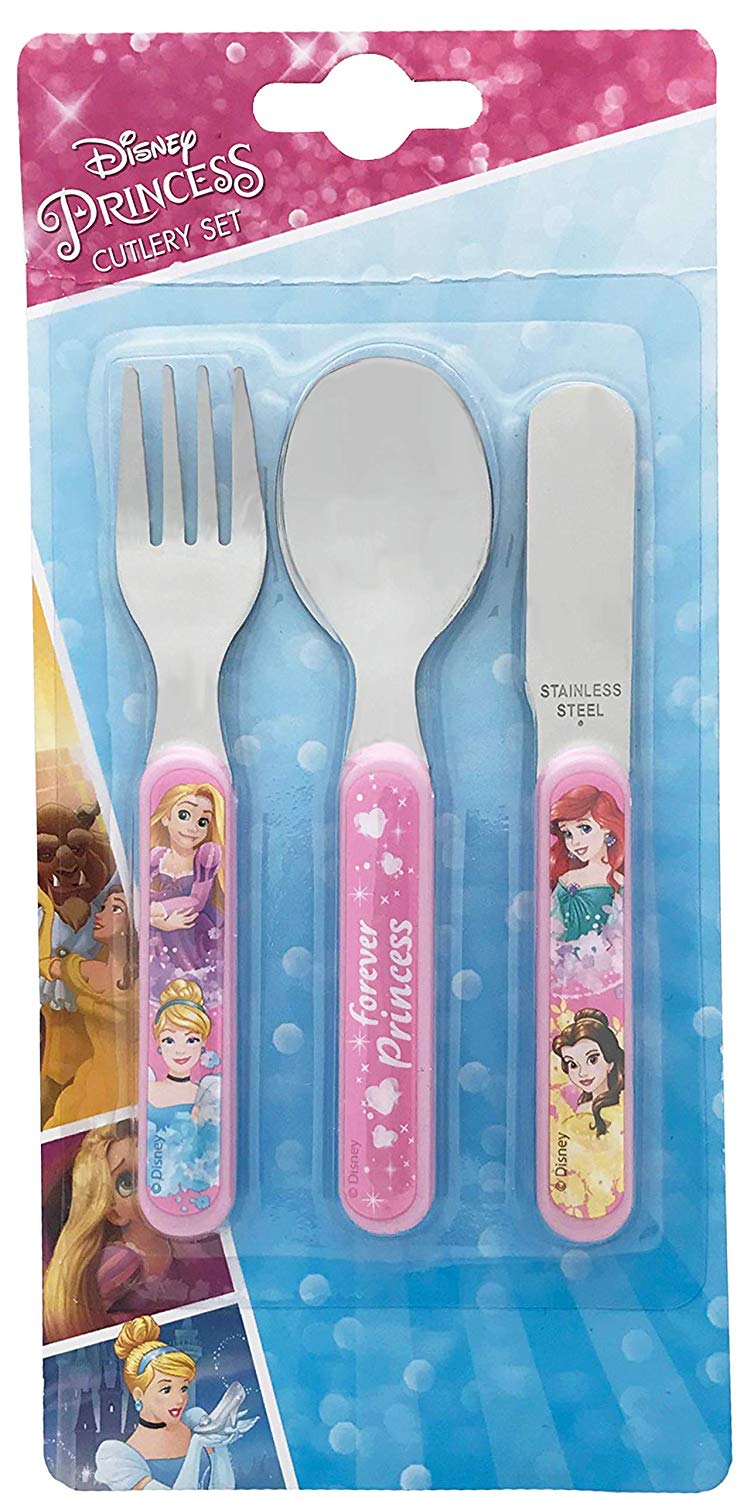 Disney Princess Forever 3 Piece Metal Stainless Steel Cutlery