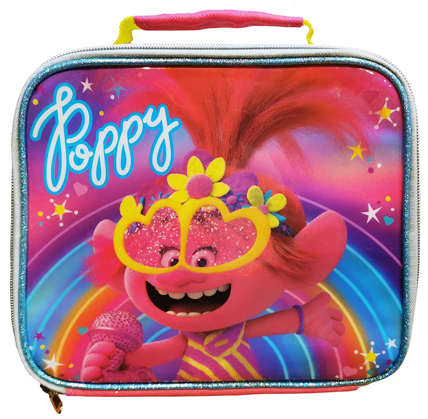 Trolls World Tour Poppy Pink Rainbow Lunch Box Bag
