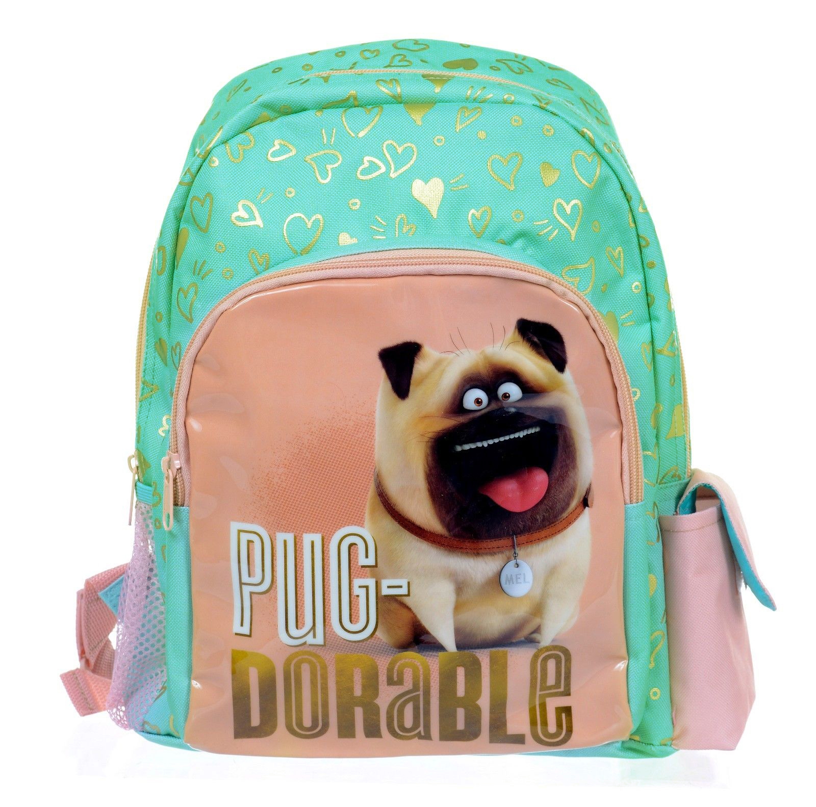 The Secret Life of Pets 'Pug-dorable' with Pockets School Bag Rucksack Backpack