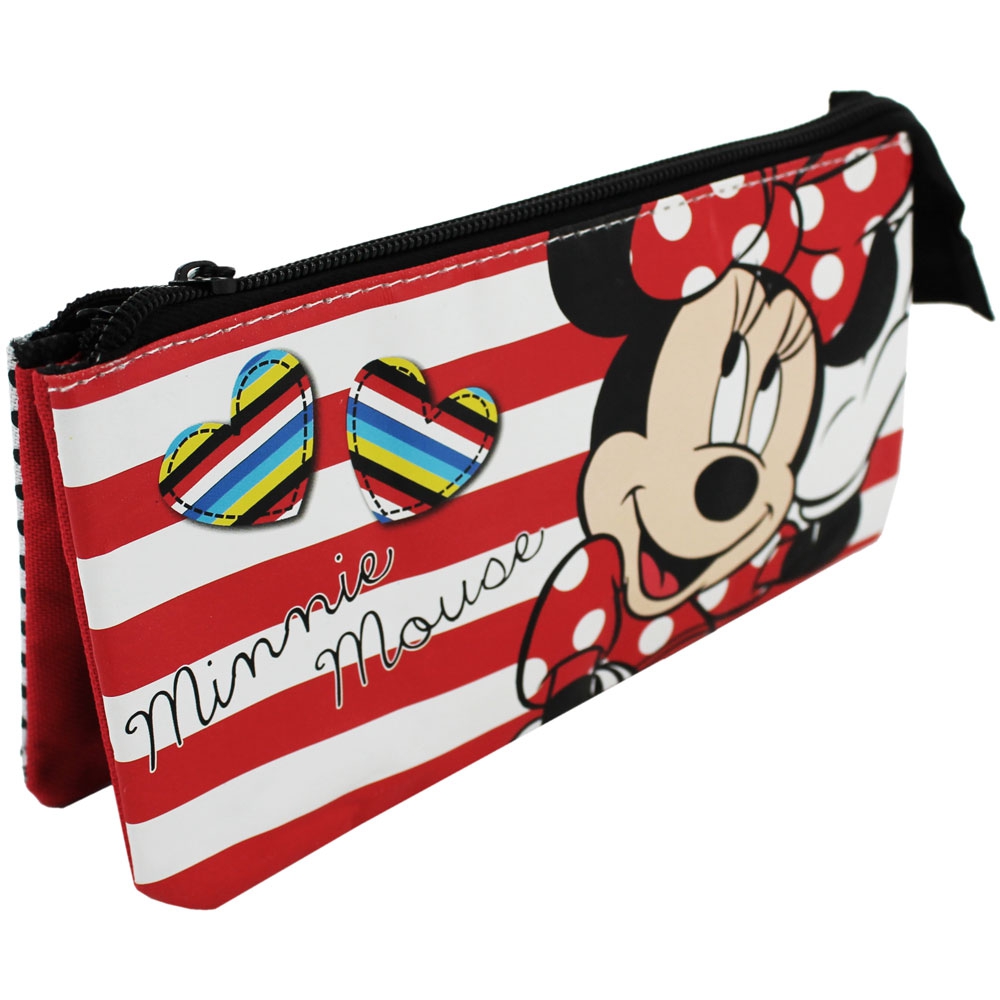 Disney Minnie Mouse 'Hearts' Multi Pocket Pencil Case Stationery