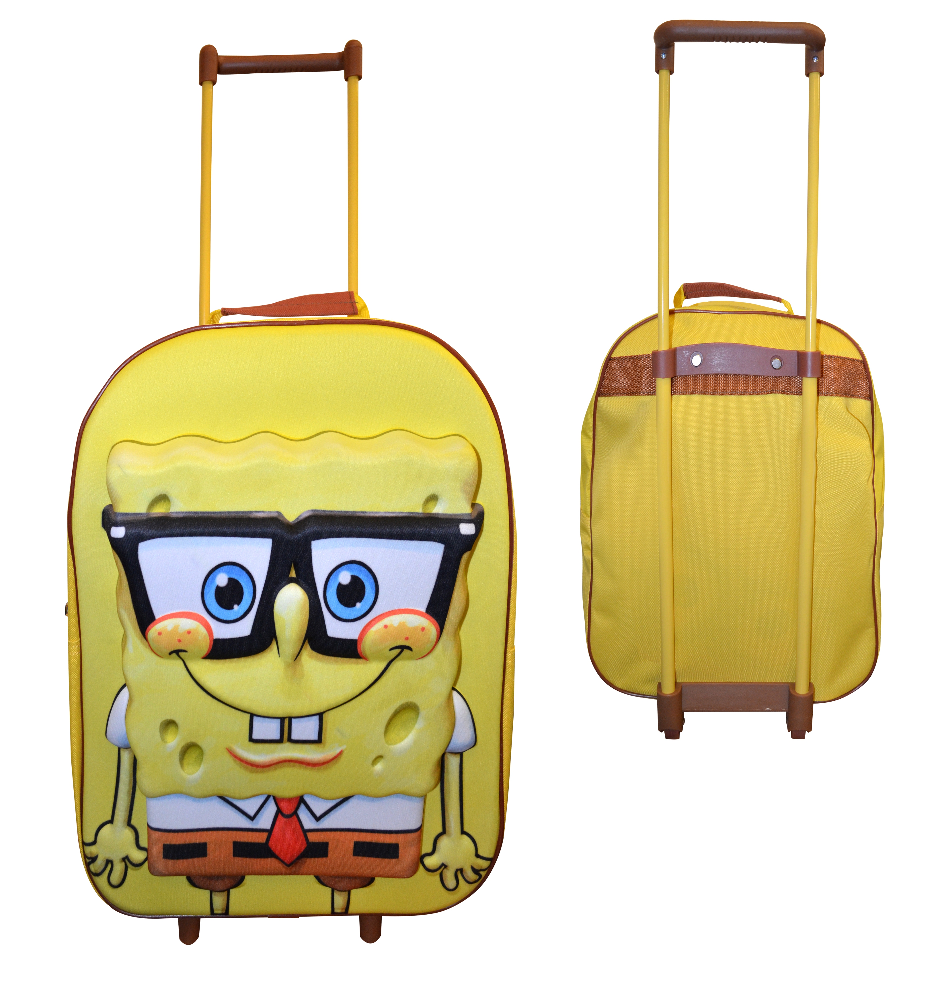 Spongebob Squarepants 3d Large School Travel Trolley Roller Wheeled Bag