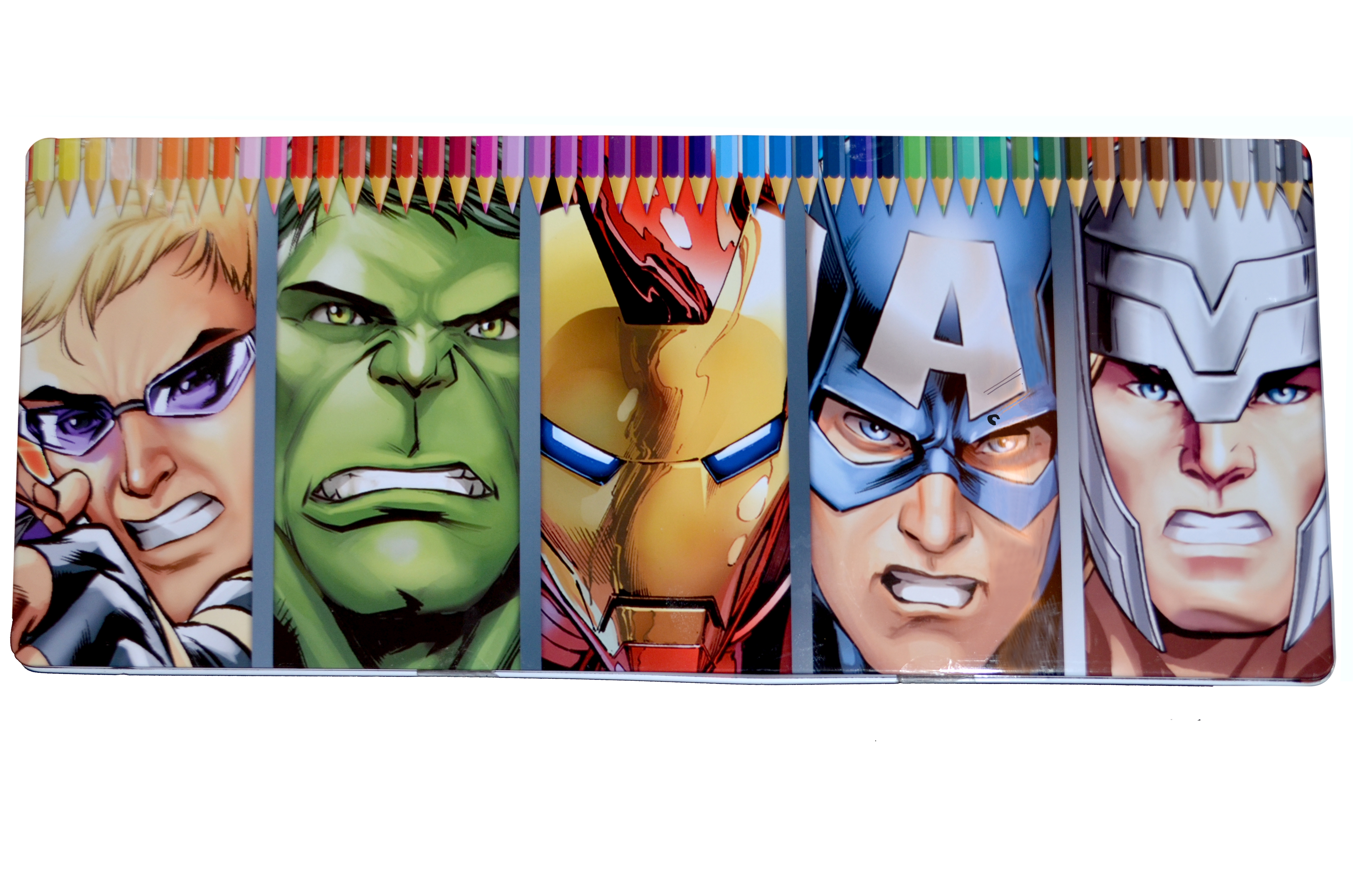 Marvel Avengers Assemble 50 Piece Colouring Pencils Tin Stationery