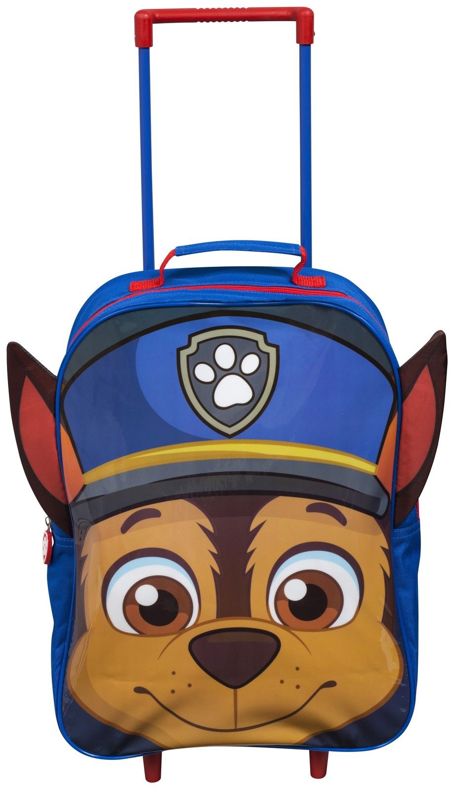 Paw Patrol 'Chase' Boys Pvc Front with Ears School Travel Trolley Roller Wheeled Bag