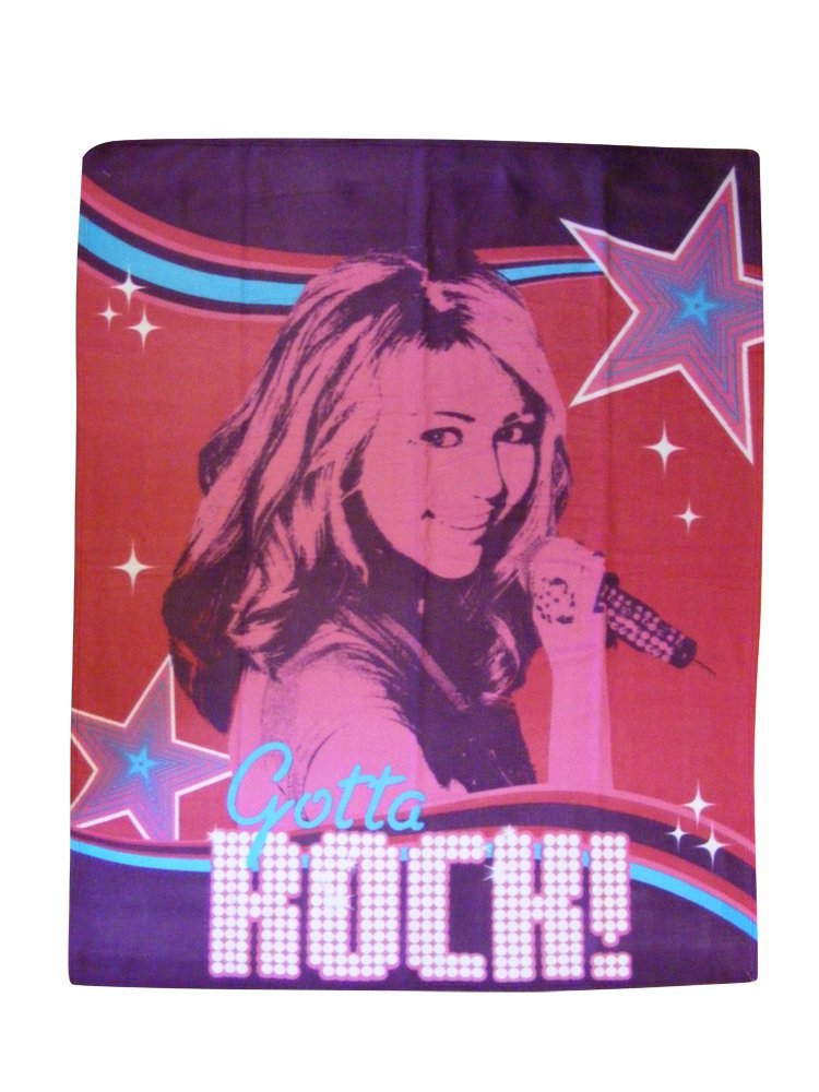 Disney Hannah Montana Gotta Rock Panel Fleece Blanket Throw