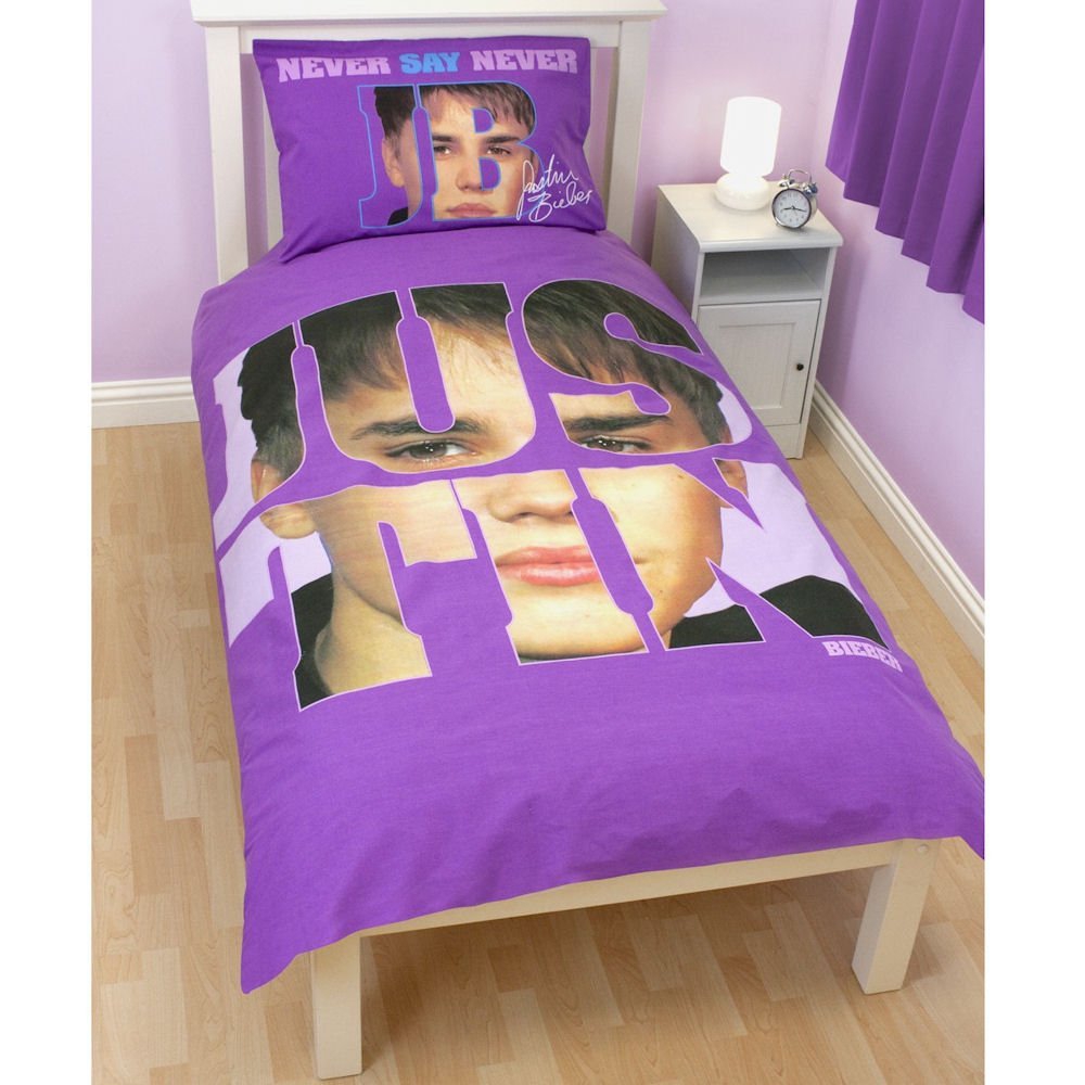 Justin Bieber 'Autograph' Panel Single Bed Duvet Quilt Cover Set