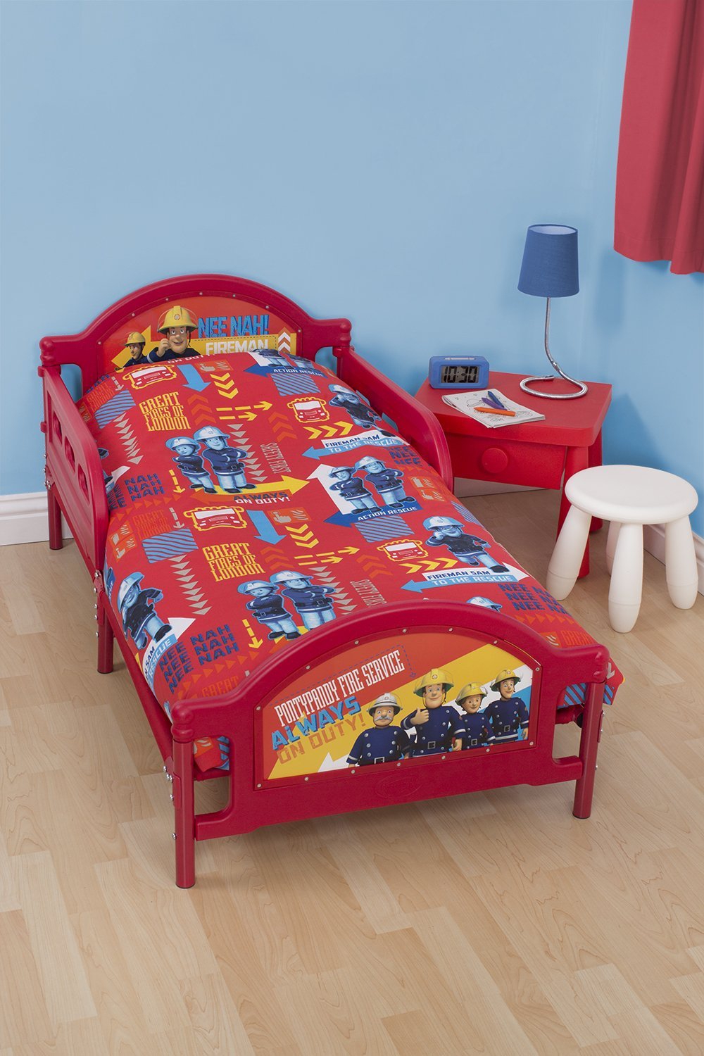 Fireman Sam 'Alarm' 4pc Set Bundle Rotary Junior Cot Bed Duvet Quilt Cover