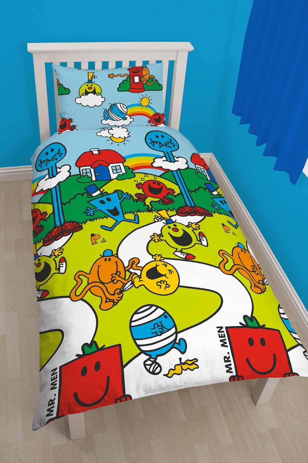 Mr. Men & Little Miss 'Numbers' Rotary Single Bed Duvet Quilt Cover Set