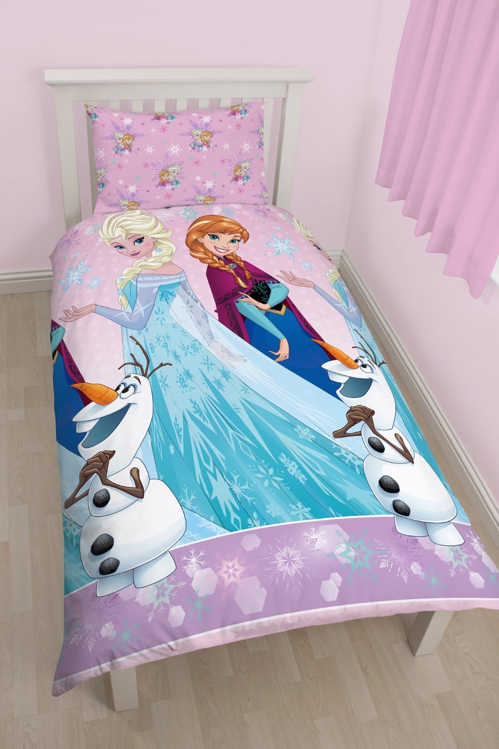 Disney Frozen Anna & Elsa 'Magic' Rotary Single Bed Duvet Quilt Cover Set