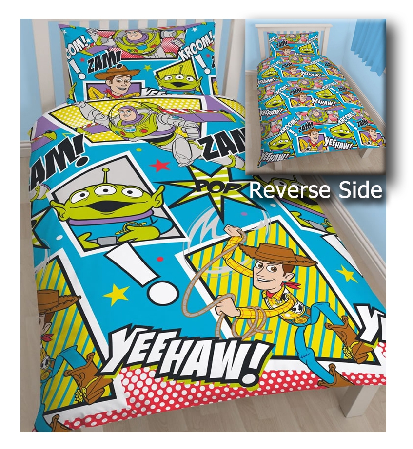 Disney Toy Story 'Yeehaw' Reversible Rotary Single Bed Duvet Quilt Cover Set