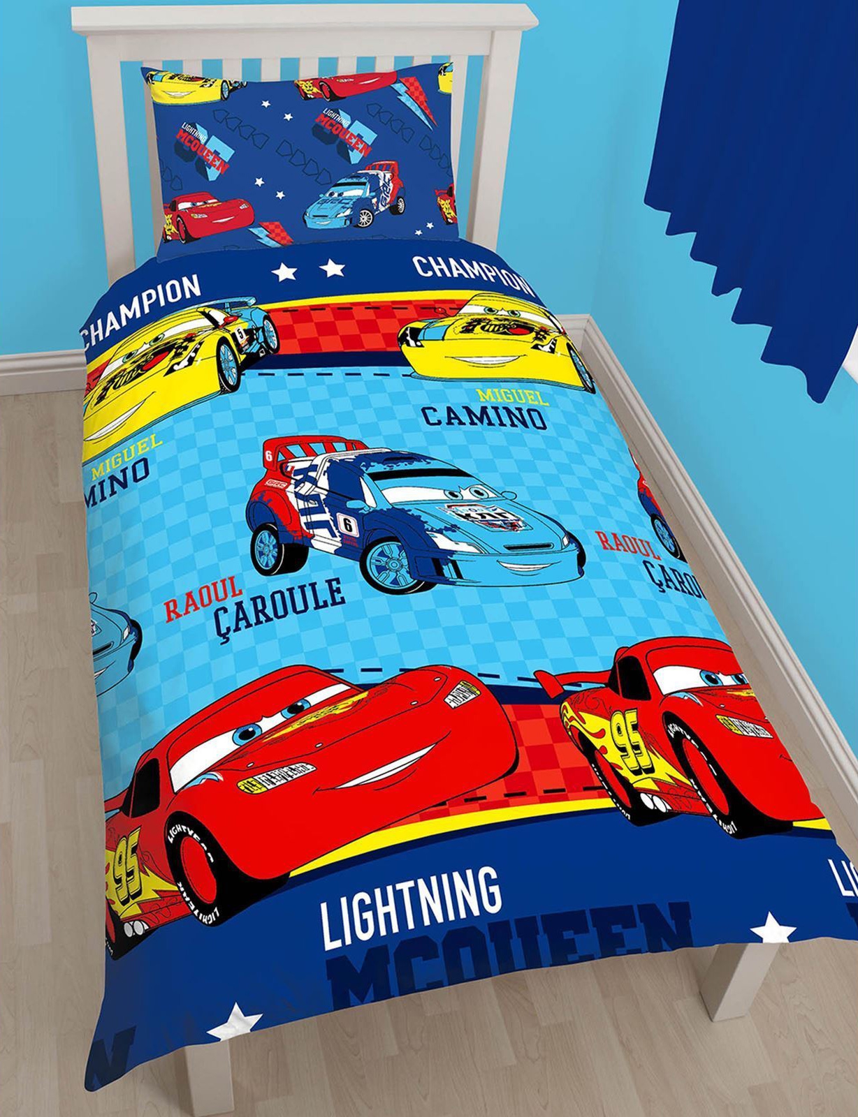 Disney Cars 'Piston' Rotary Single Bed Duvet Quilt Cover Set