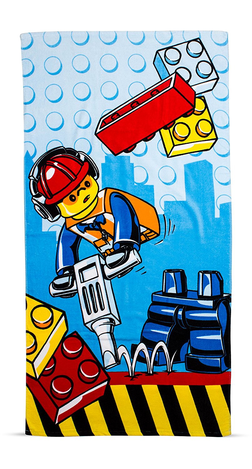 Lego City 'Construction' Printed Beach Towel