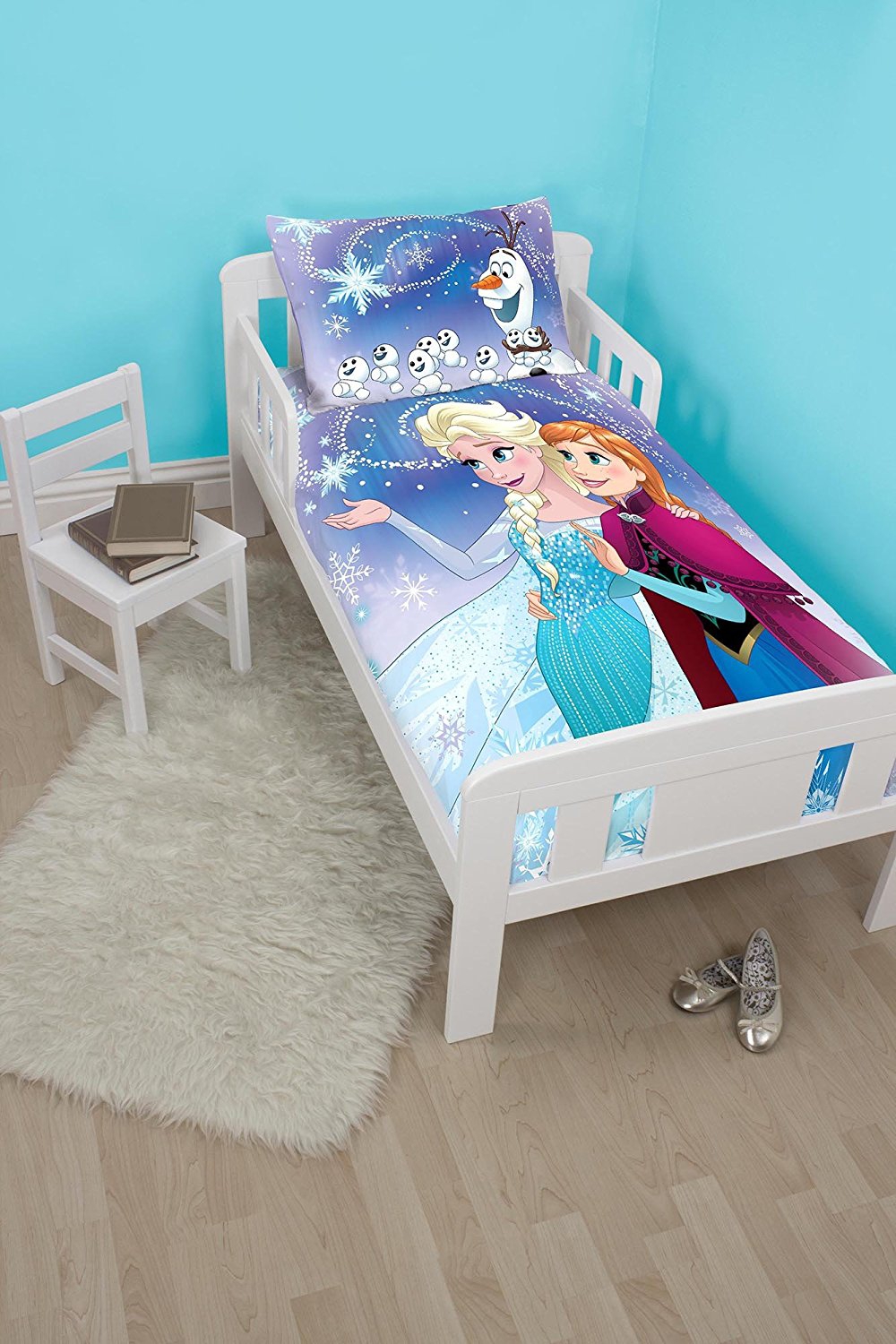 Disney Frozen 'Lights' Toddler Panel Junior Cot Bed Duvet Quilt Cover Set