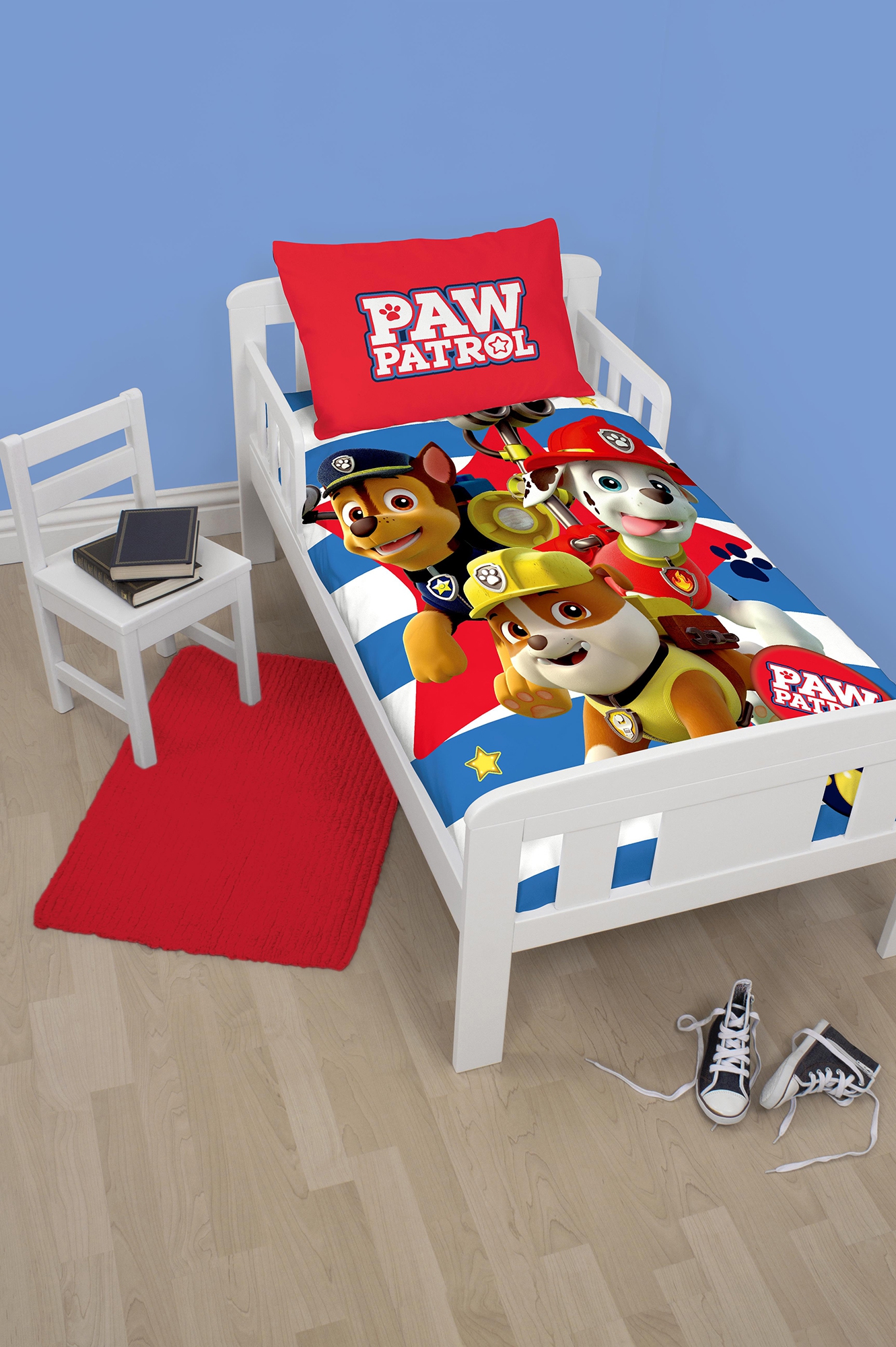 Paw Patrol 'Pawsome' Panel Junior Cot Bed Duvet Quilt Cover Set