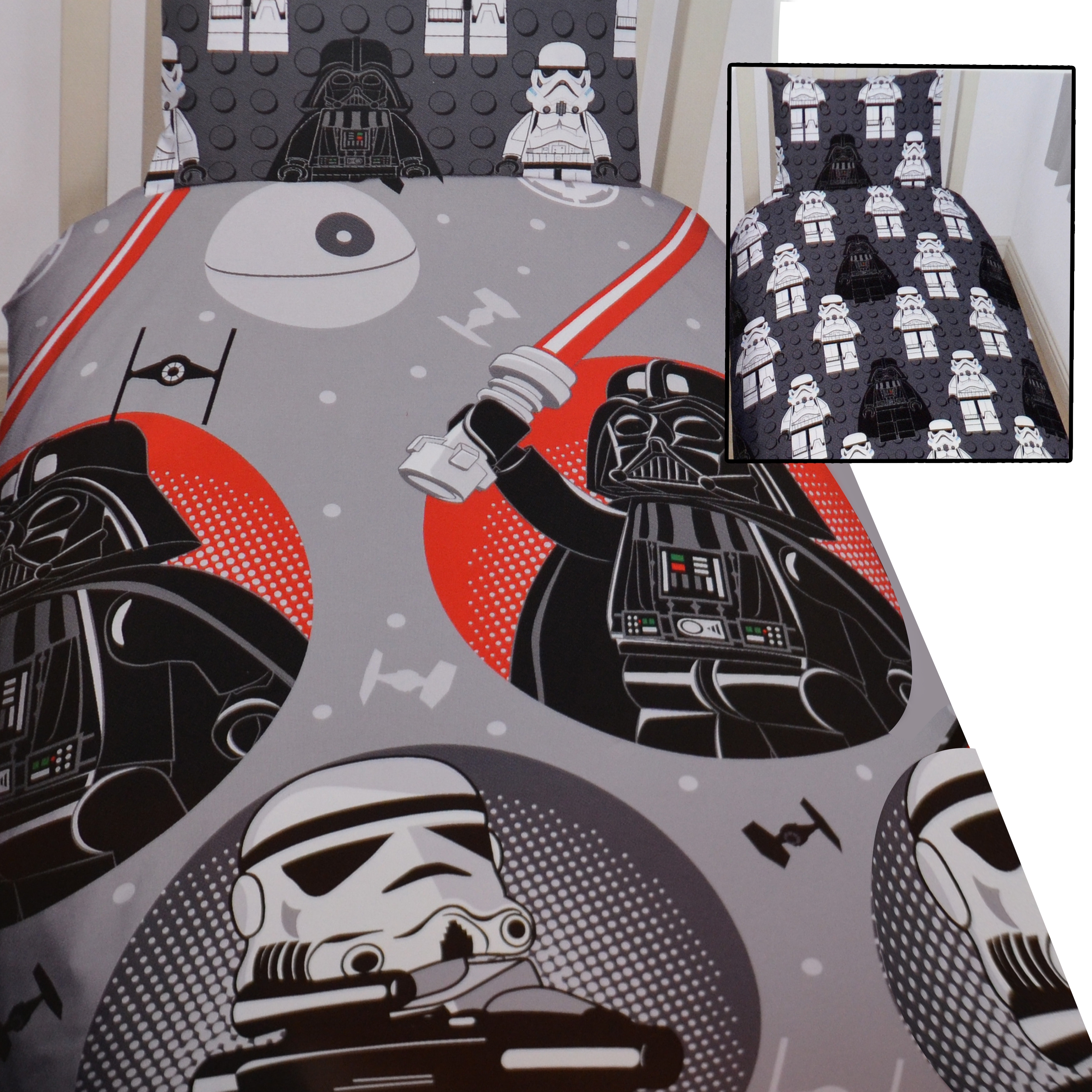 Lego Star Wars Villains Rotary Single Bed Duvet Quilt Cover Set