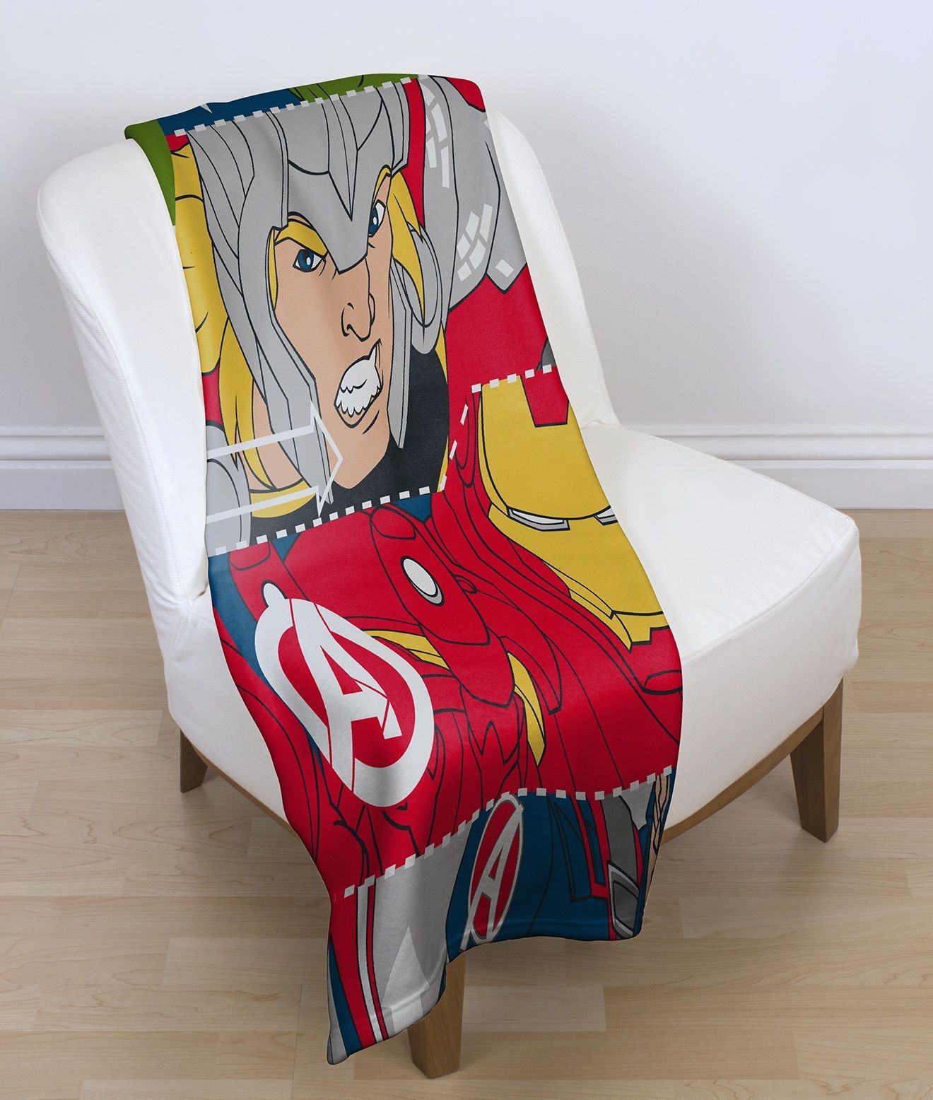 Avengers 'Tech' Panel Fleece Blanket Throw