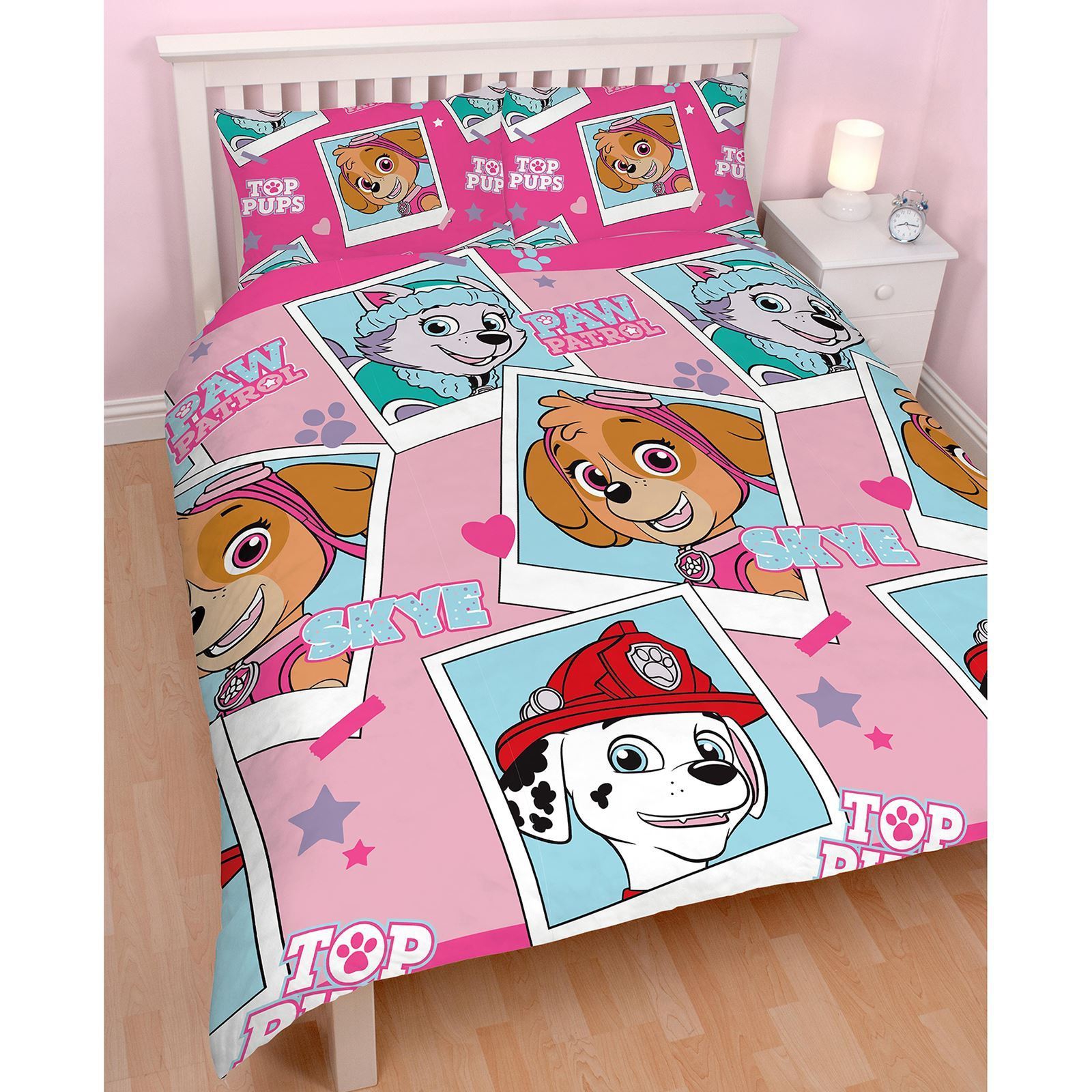 Paw Patrol 'Stars' Reversible Rotary Double Bed Duvet Quilt Cover Set