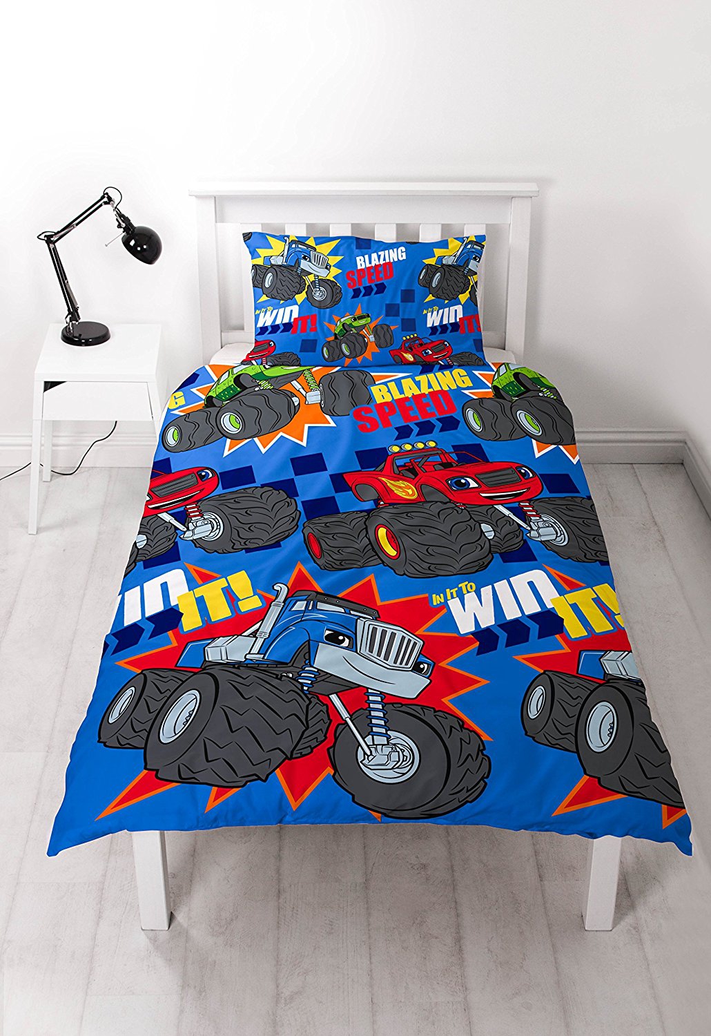 Blaze and The Monster Machines 'Zoom' Rotary Single Bed Duvet Quilt Cover Set