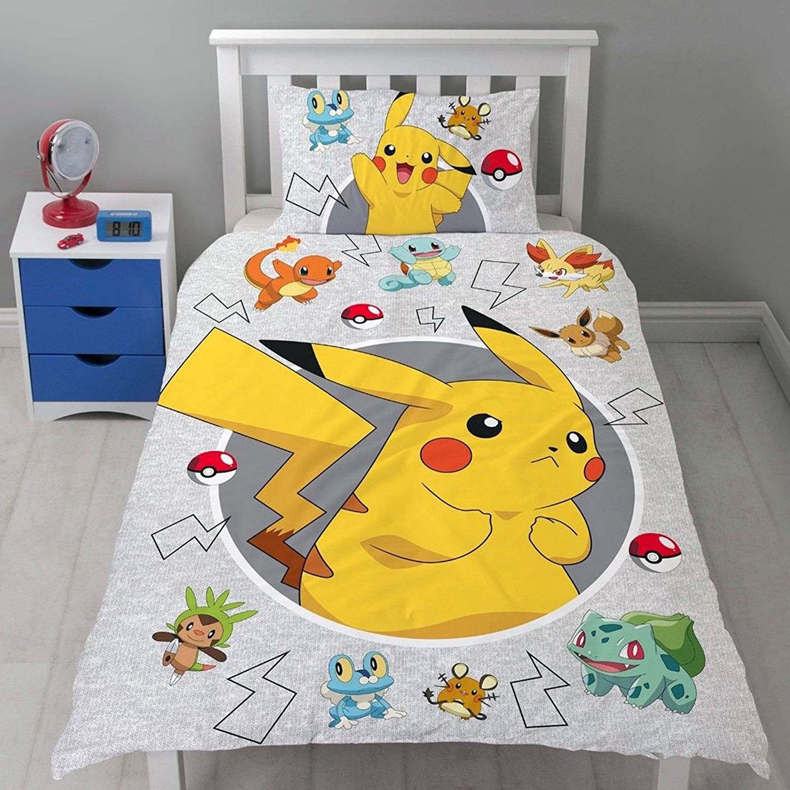 Pokemon Go Panel Single Bed Duvet Quilt Cover Set