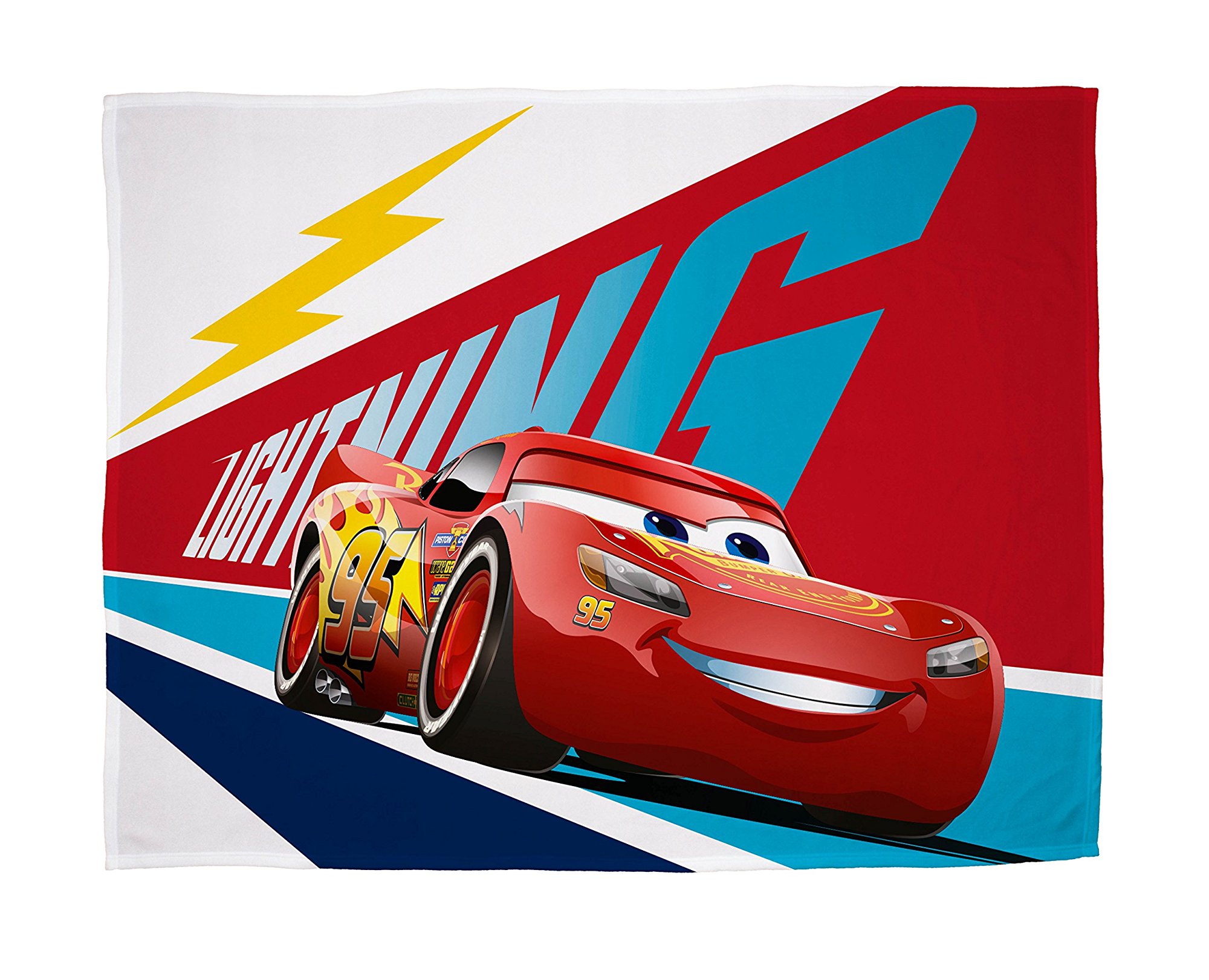 Disney Cars 3 'Lightning' Panel Fleece Blanket Throw