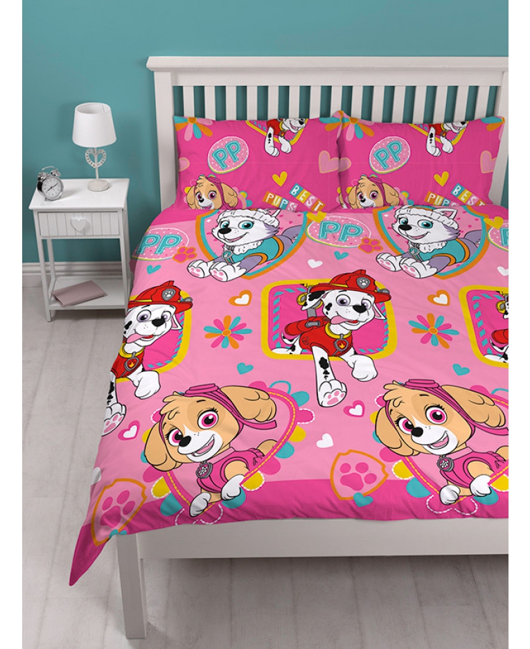 Paw Patrol 'Forever' Reversible Rotary Double Bed Duvet Quilt Cover Set