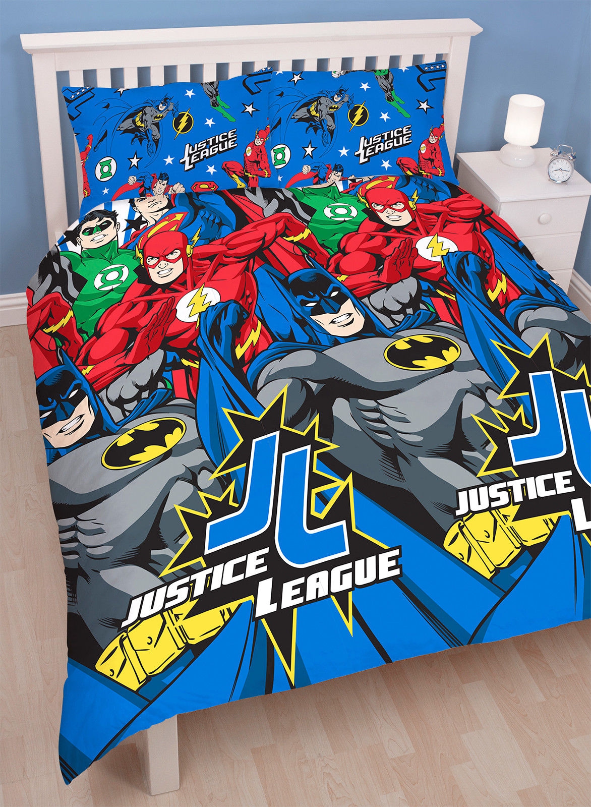 Justice League 'Inception' Reversible Rotary Double Bed Duvet Quilt Cover Set