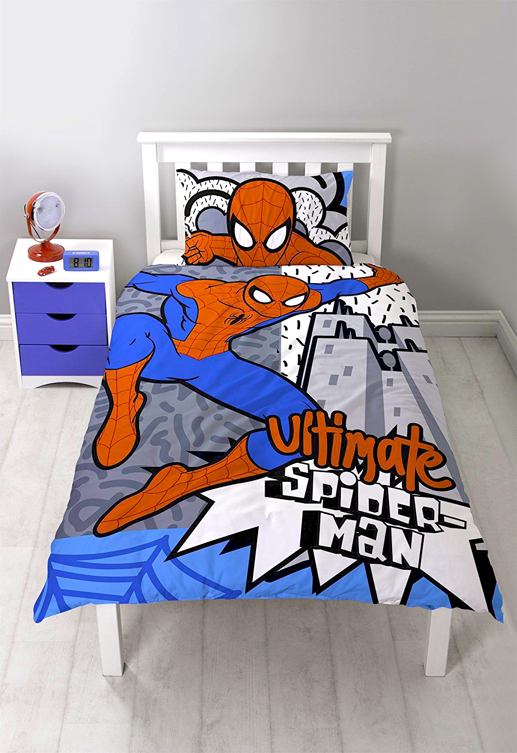 Spiderman 'Hang' Panel Single Bed Duvet Quilt Cover Set